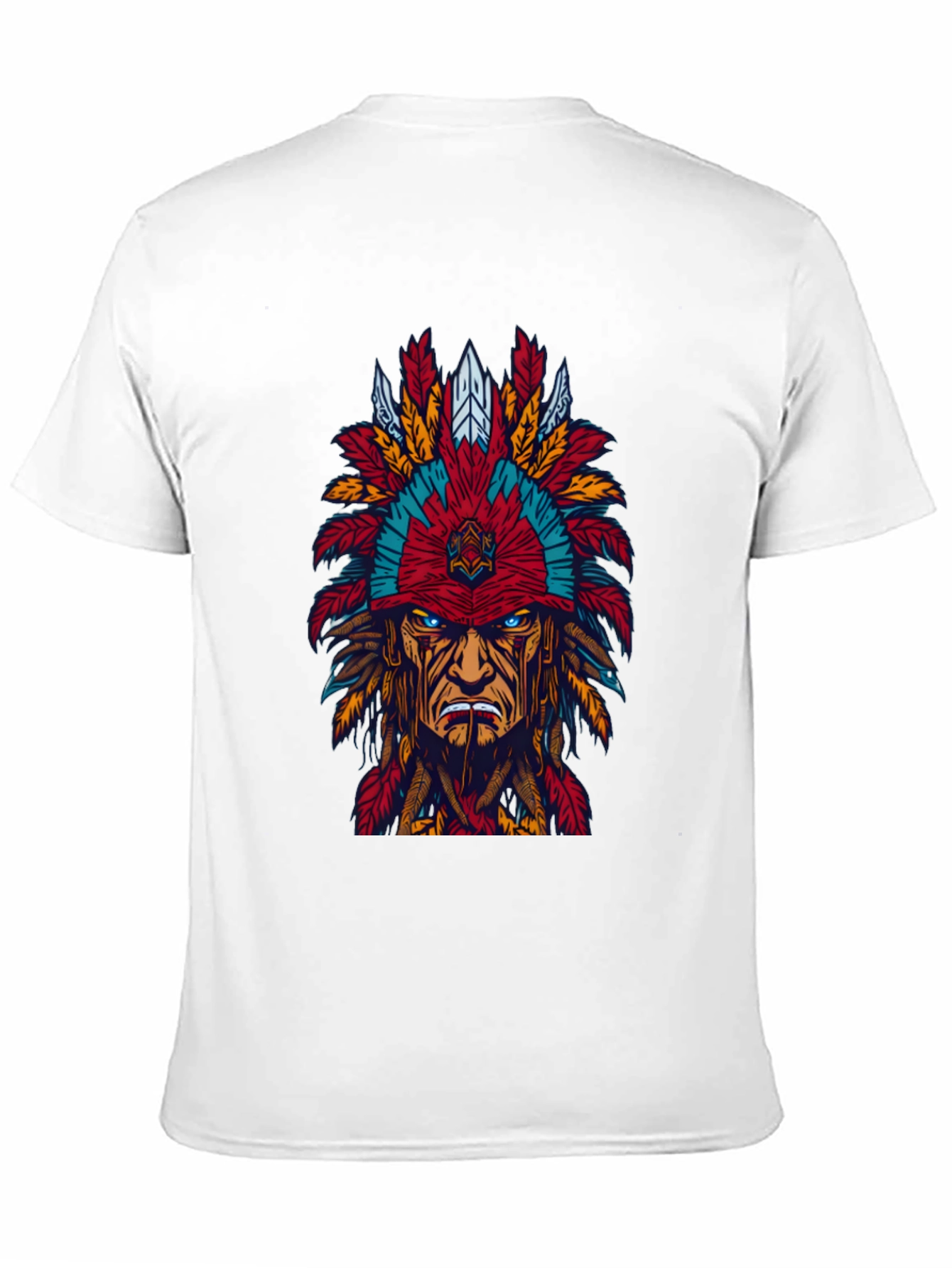 Black Native American Headdress Graphic Tee - Bold Design view 11
