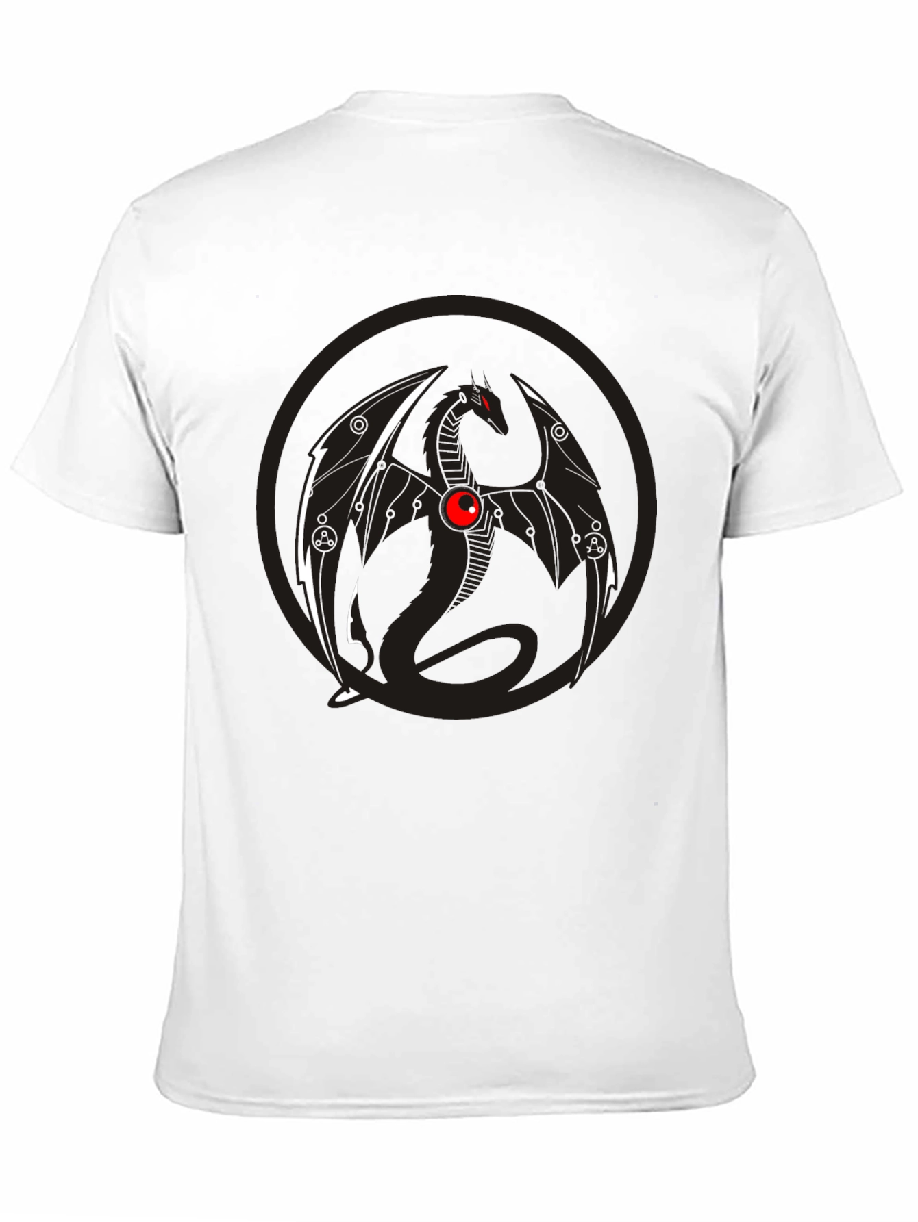 Black Dragon Graphic Tee - Black Crew Neck T-Shirt view 11