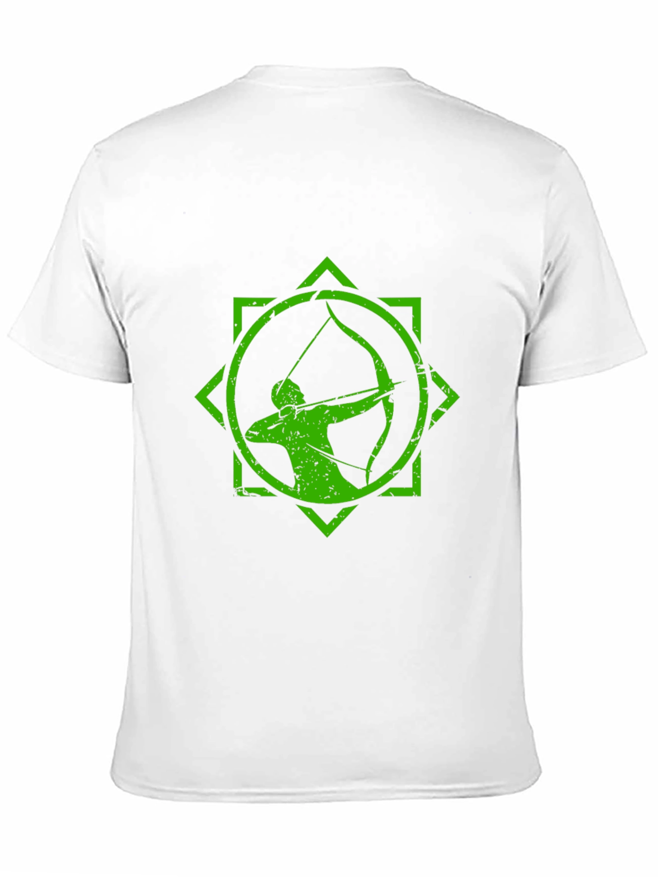 Black Archery Graphic Tee - Black T-Shirt with Green Archer Design view 11