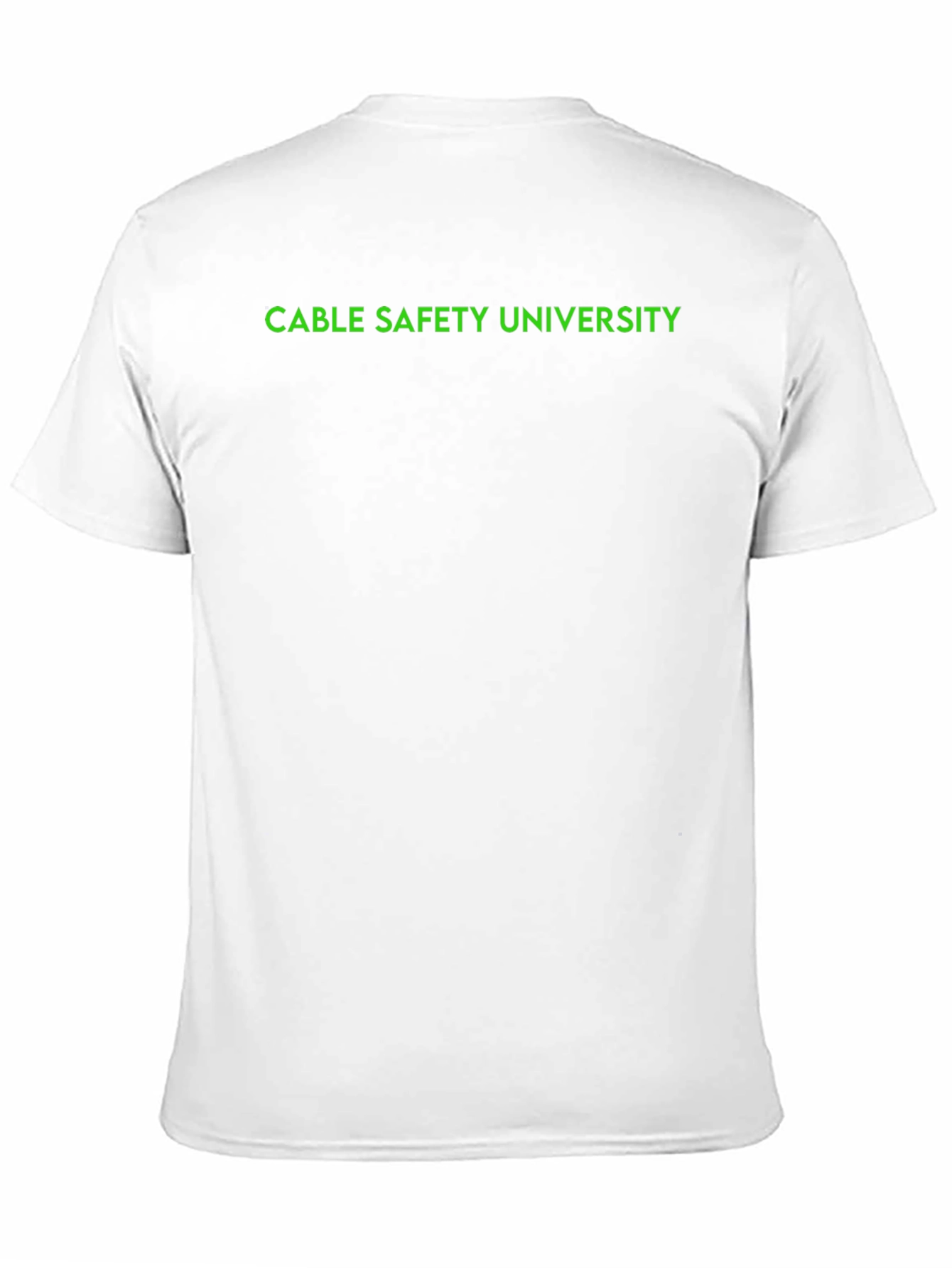Black Cable Safety University Black T-Shirt view 11