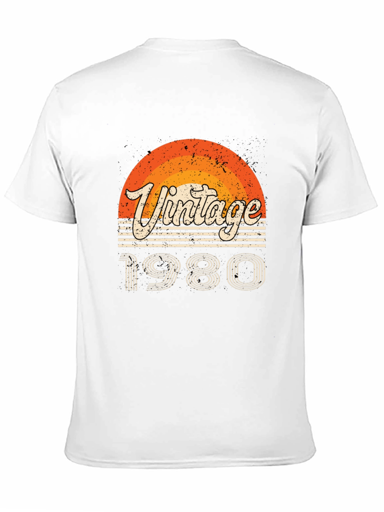 Black Vintage 1980 Graphic Tee - Retro Style view 11