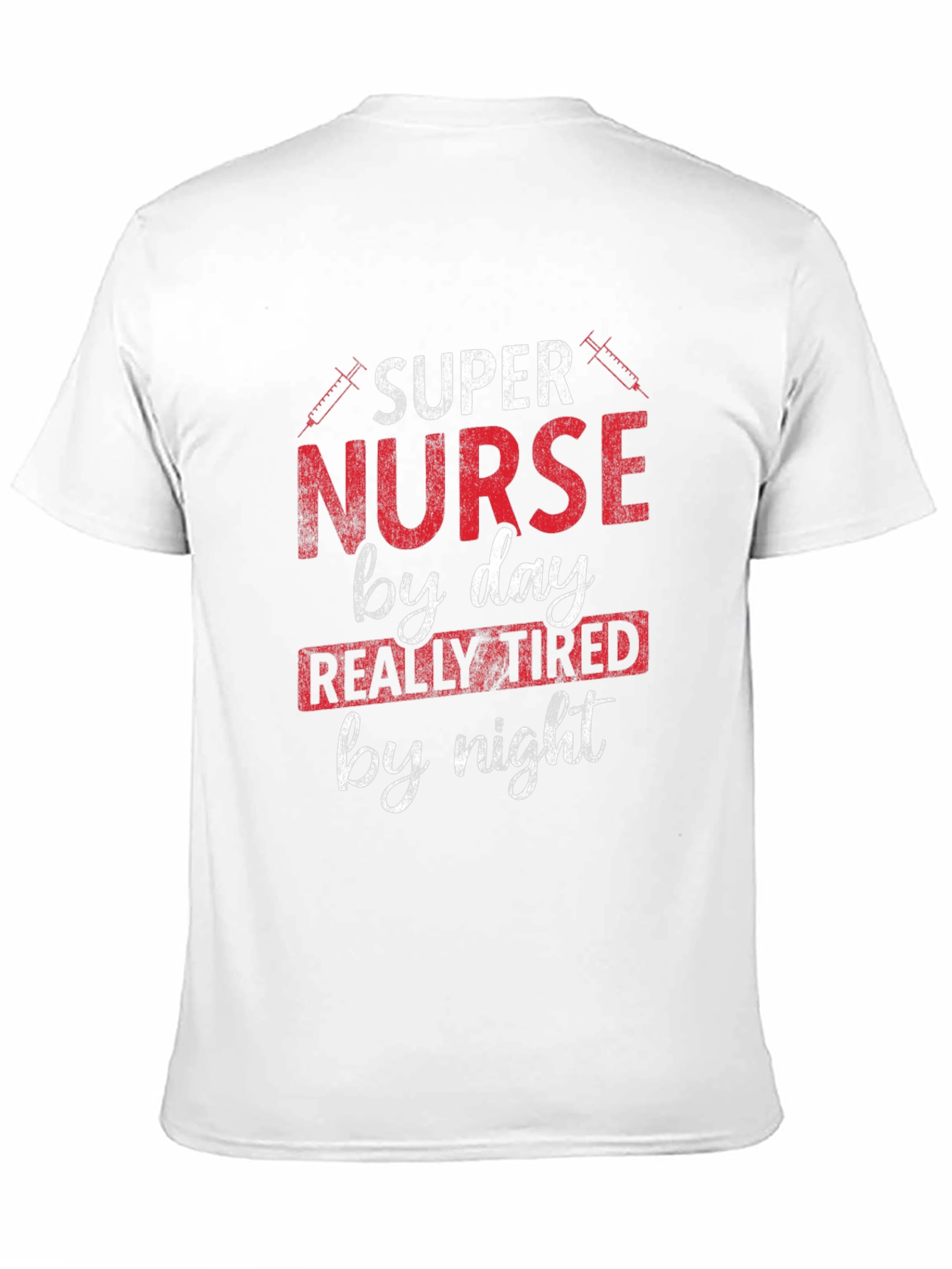 Black Super Nurse T-Shirt - Day and Night view 11