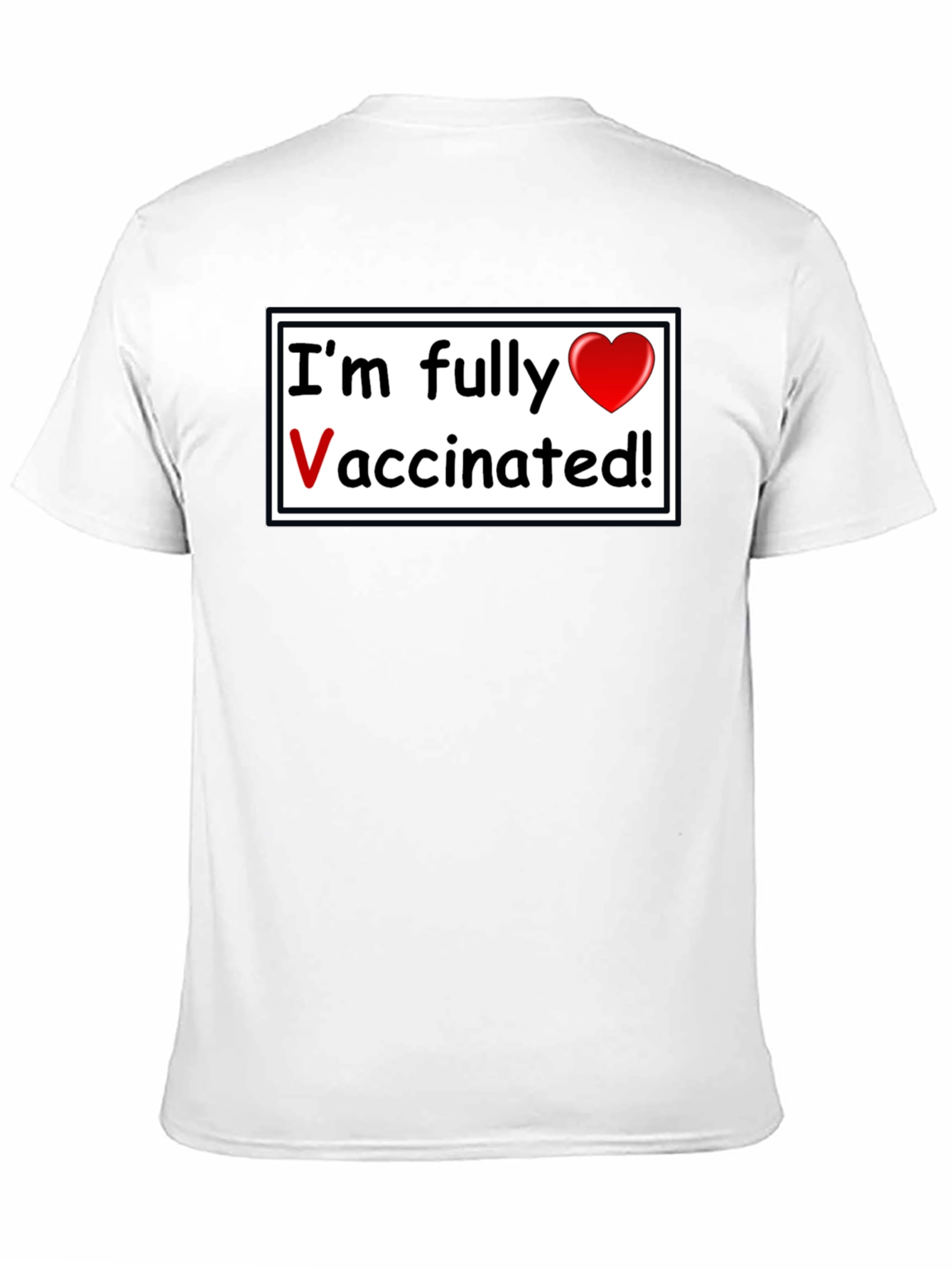 Black Fully Vaccinated T-Shirt - Black, Casual Wear view 11