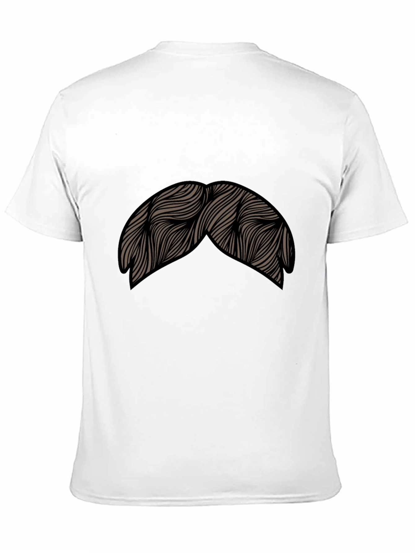 Black Novelty Mustache Graphic T-Shirt view 11