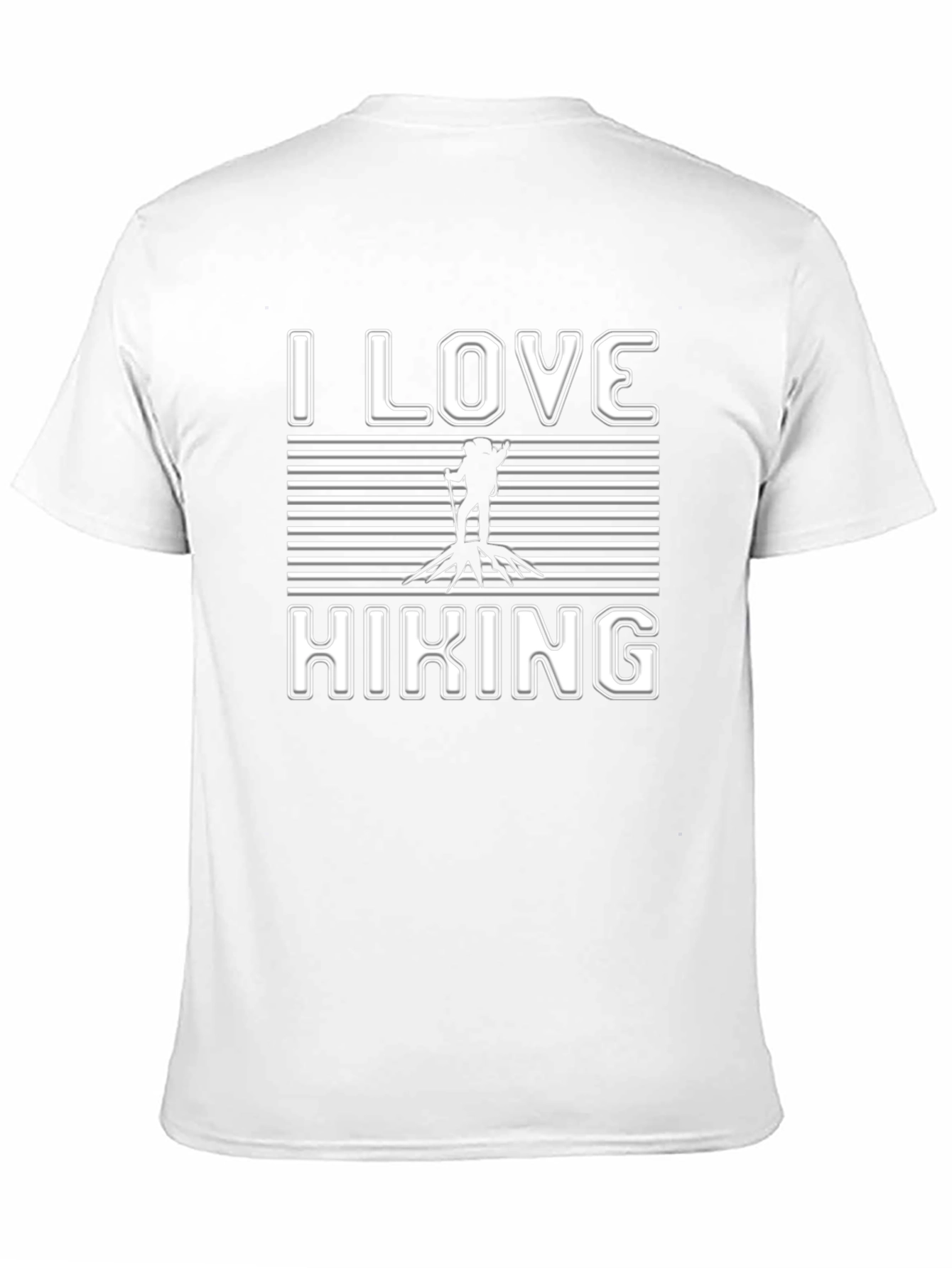 Black I Love Hiking T-Shirt - Black Graphic Tee for Outdoor Adventures view 11
