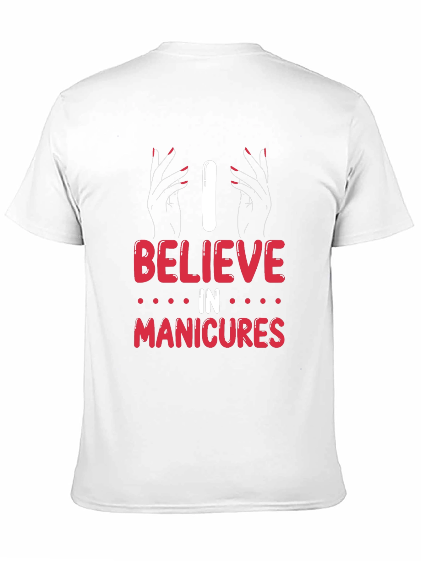 Black I Believe in Manicures Graphic T-Shirt view 11