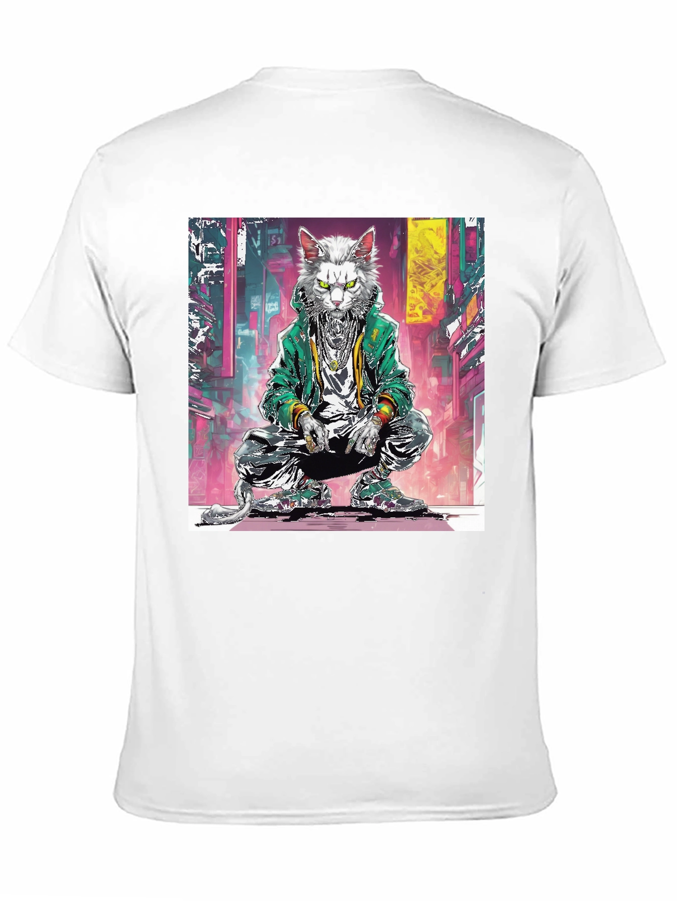 Black Urban Cat Graphic Tee view 11