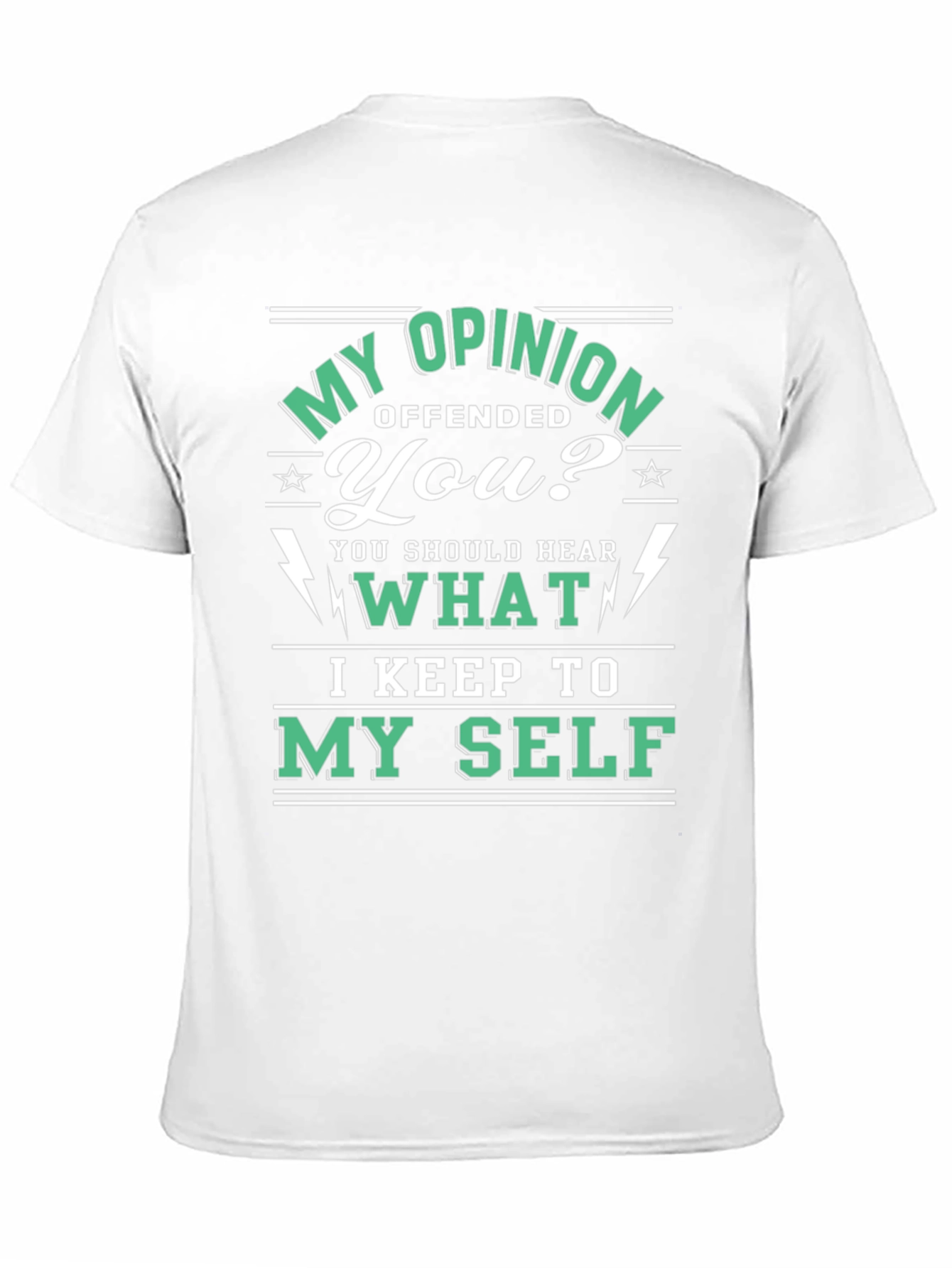 Black Opinionated Graphic T-Shirt - My Opinion Offended You? view 11
