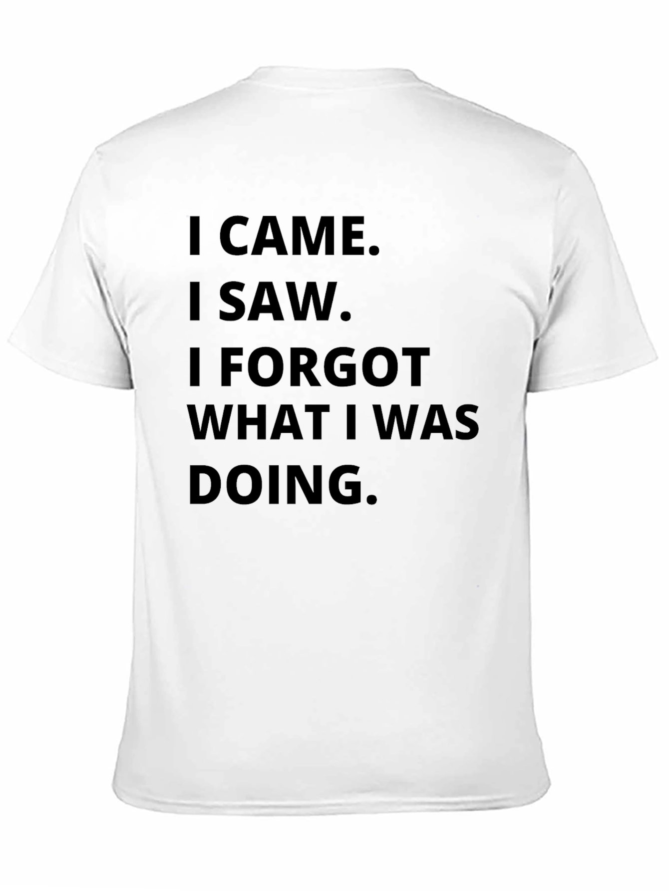 Black Funny Men's Black T-Shirt - I Came I Saw I Forgot Slogan view 11