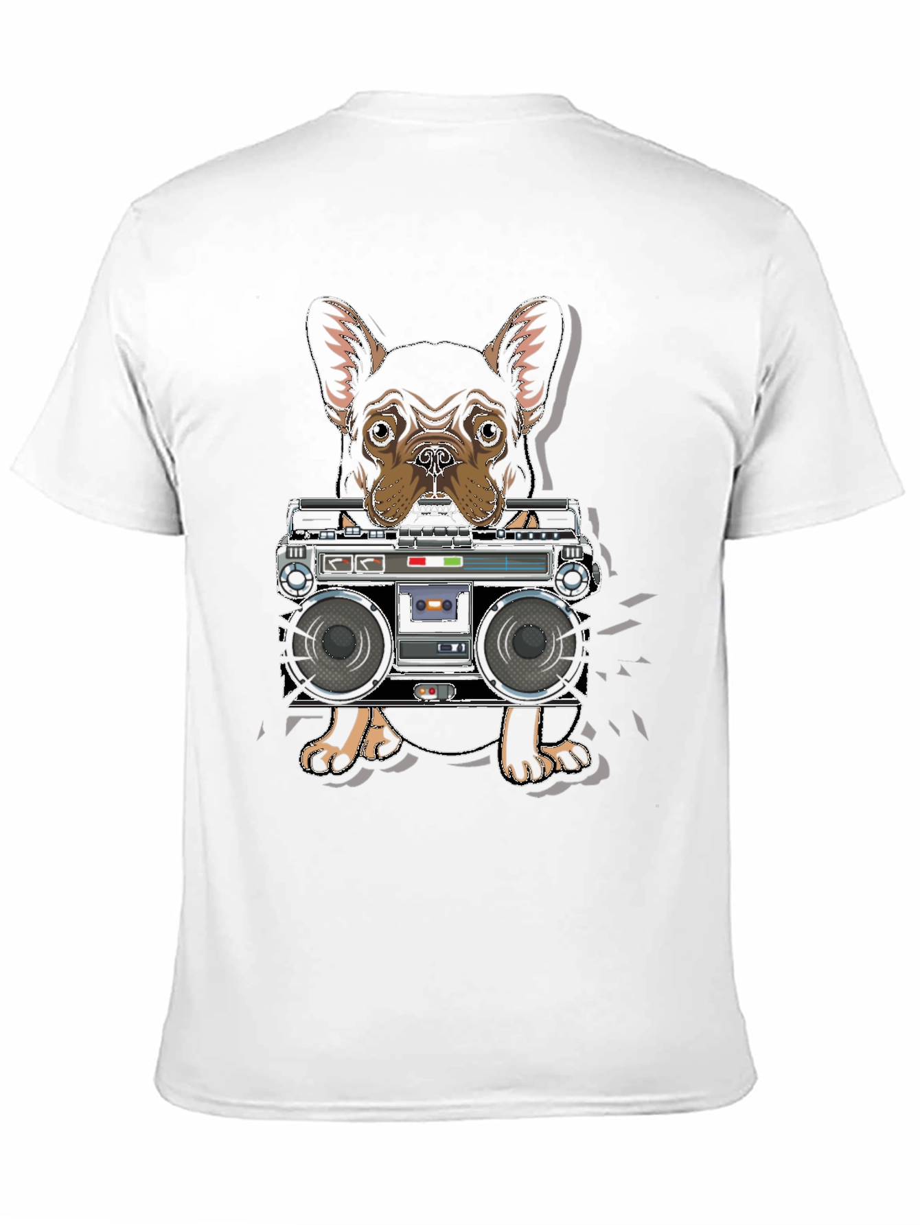 Black Dog with Boombox Graphic T-Shirt view 11