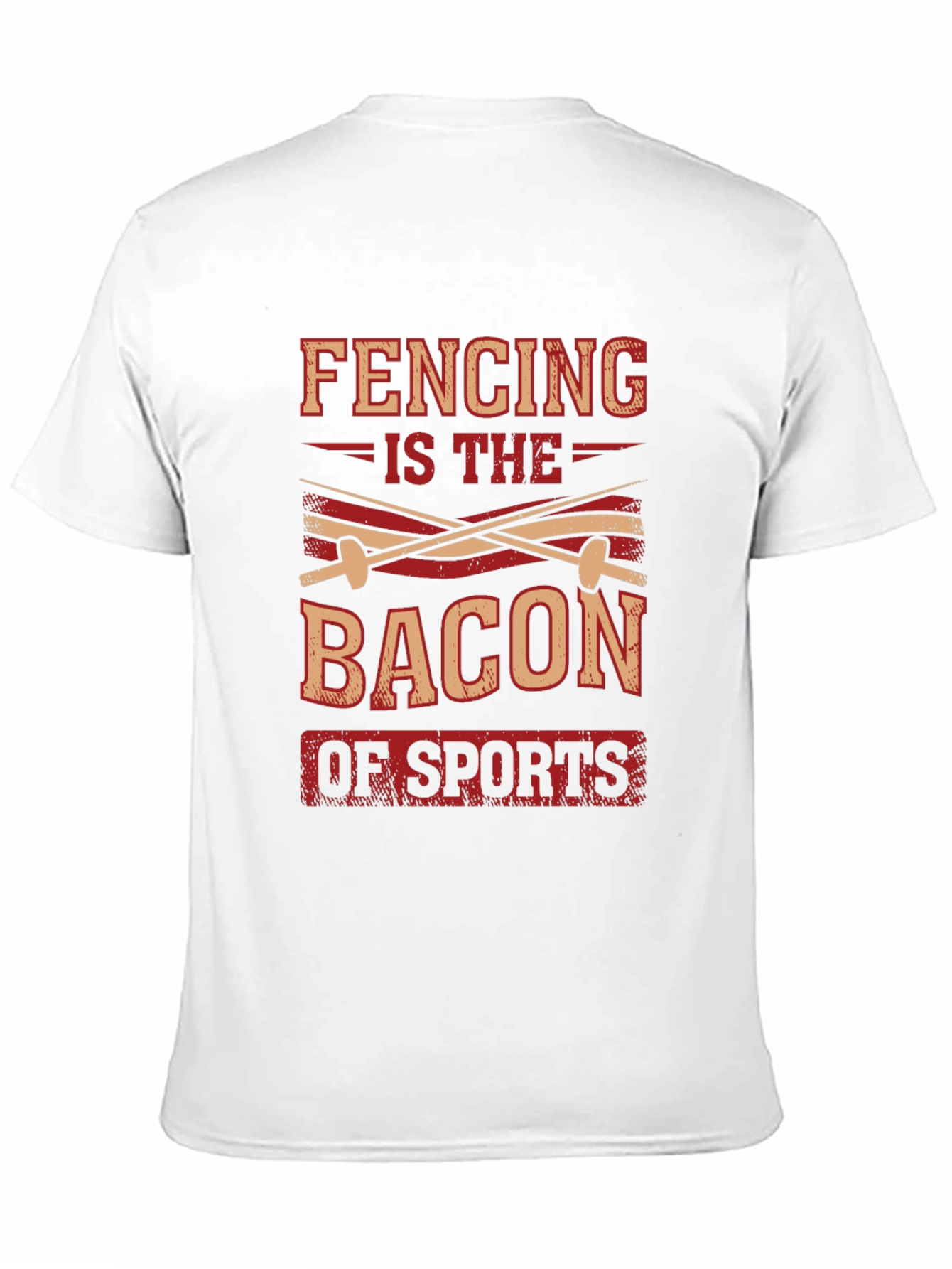 Black Fencing is the Bacon of Sports Black T-Shirt view 11