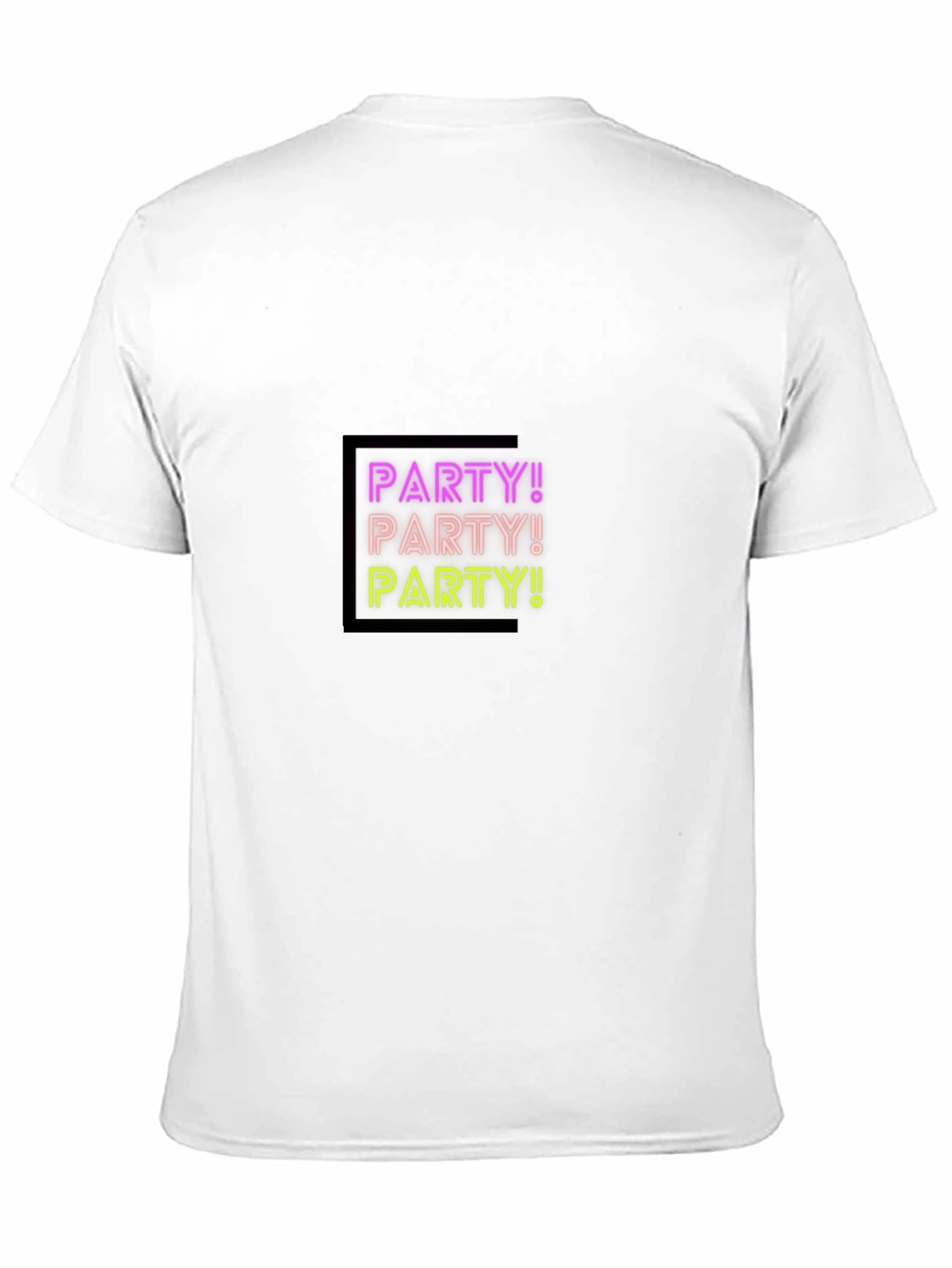Black Party Neon Graphic Black T-Shirt view 11