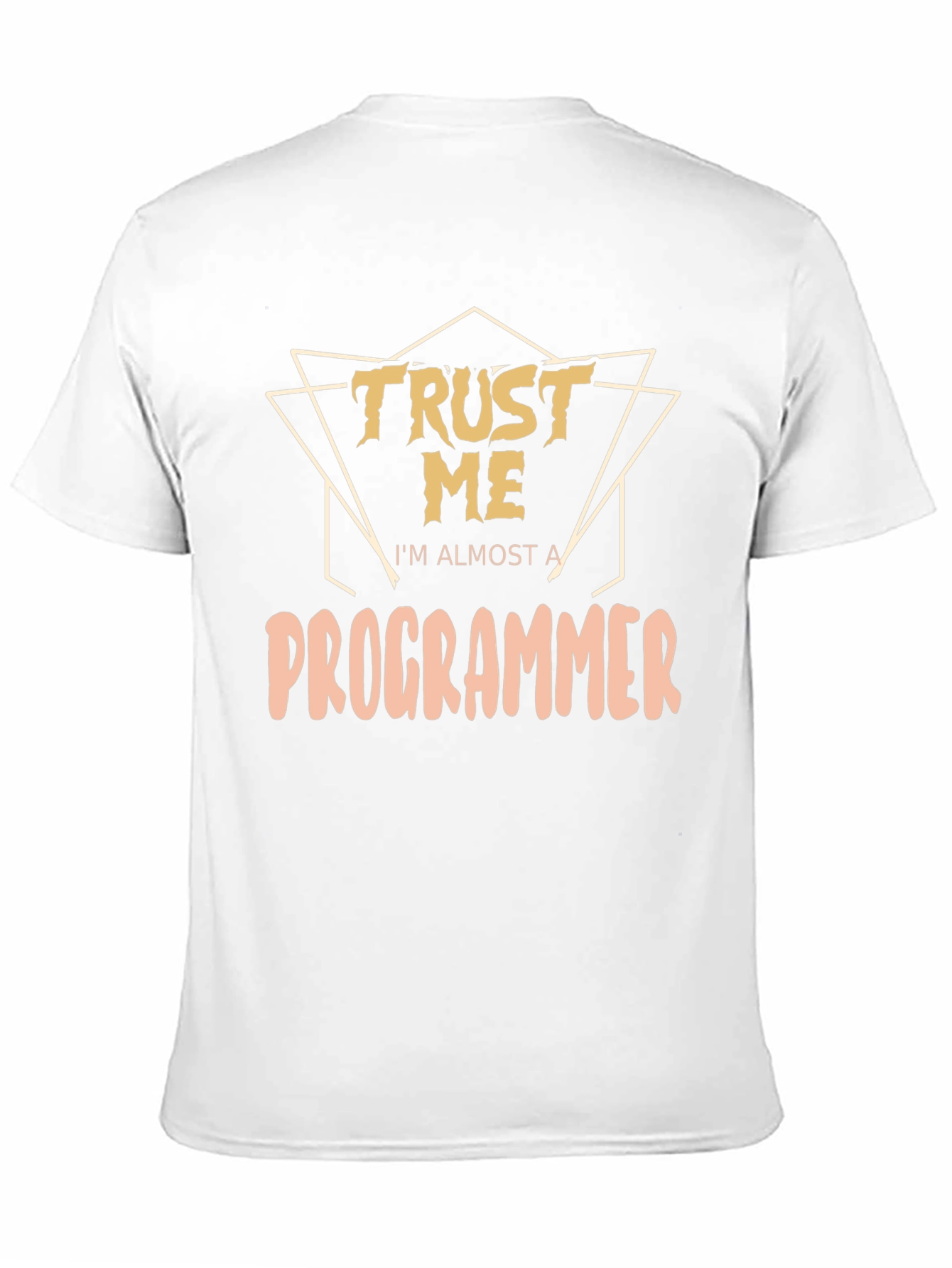 Black Trust Me I'm Almost A Programmer Graphic Tee view 11