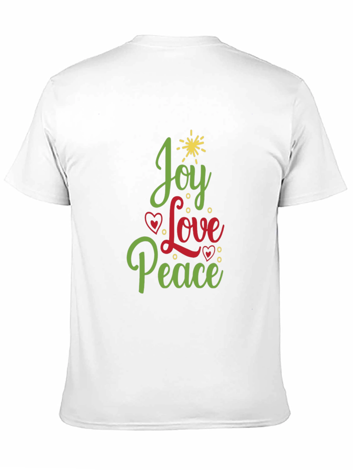 Black Joy Love Peace Christmas Tree Holiday Graphic Tee view 11