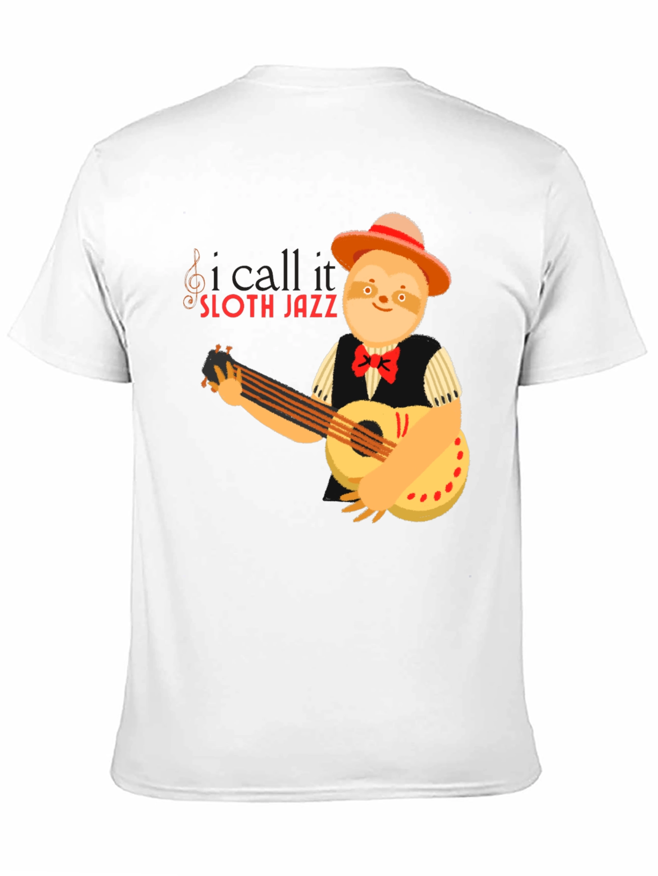 Black Sloth Jazz Graphic T-Shirt - Musical Animal Tee view 11