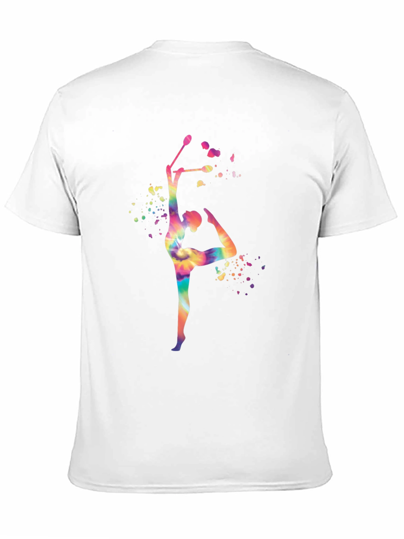 Black Rhythmic Gymnastics Tie-Dye T-Shirt - Dance Tee view 11