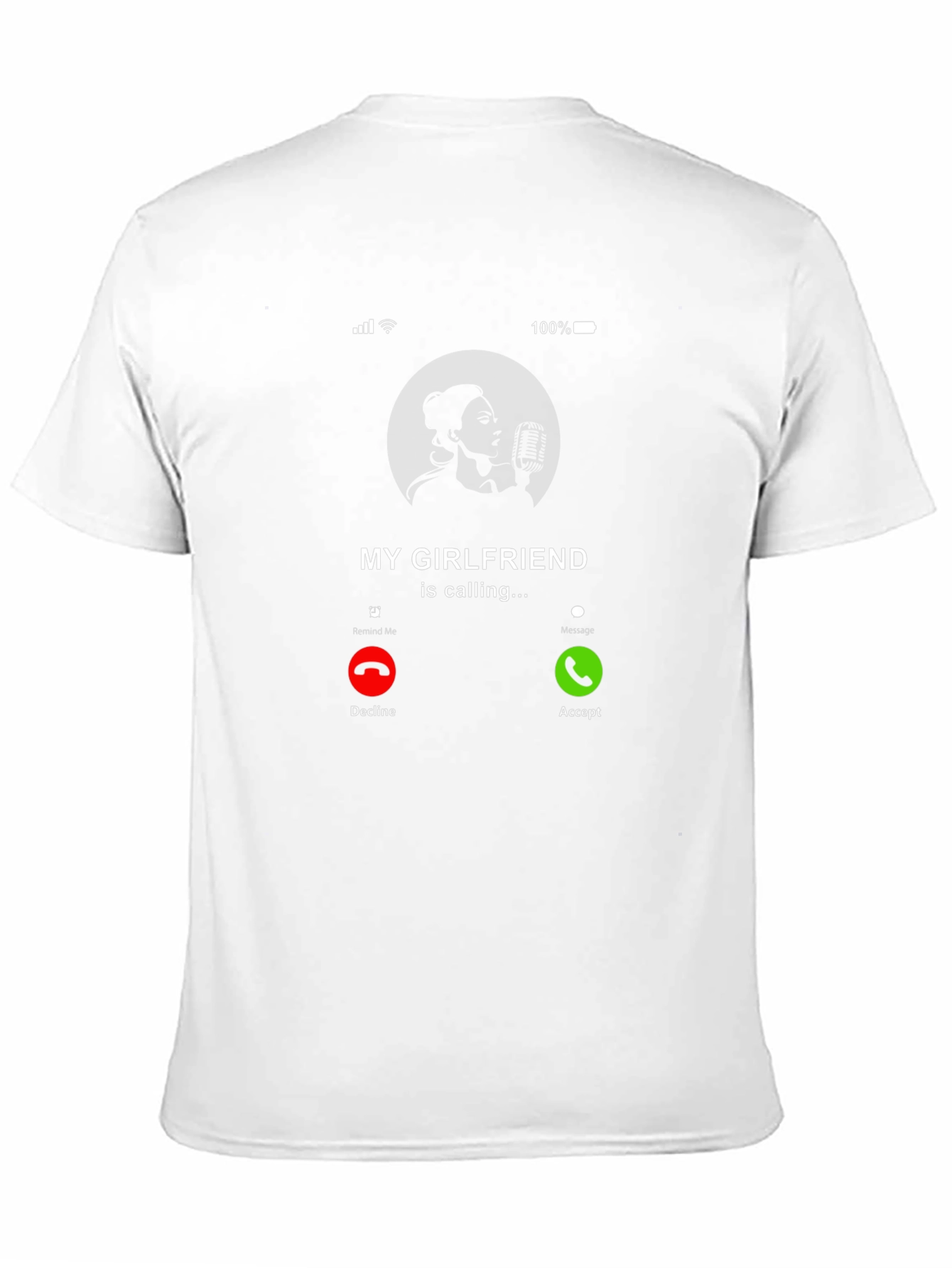 Black My Girlfriend is Calling Graphic T-Shirt view 11