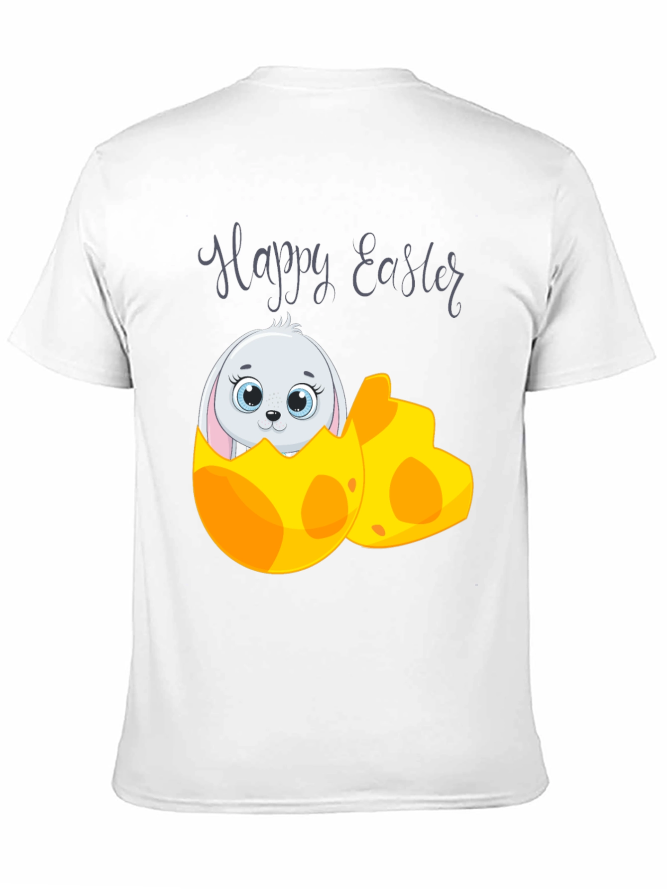 Black Happy Easter Bunny Egg T-Shirt view 11