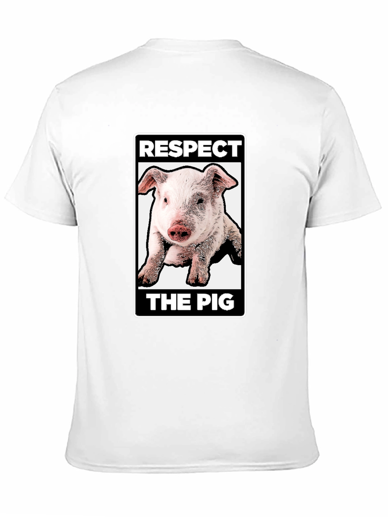 Black Respect the Pig Graphic T-Shirt - Black view 11