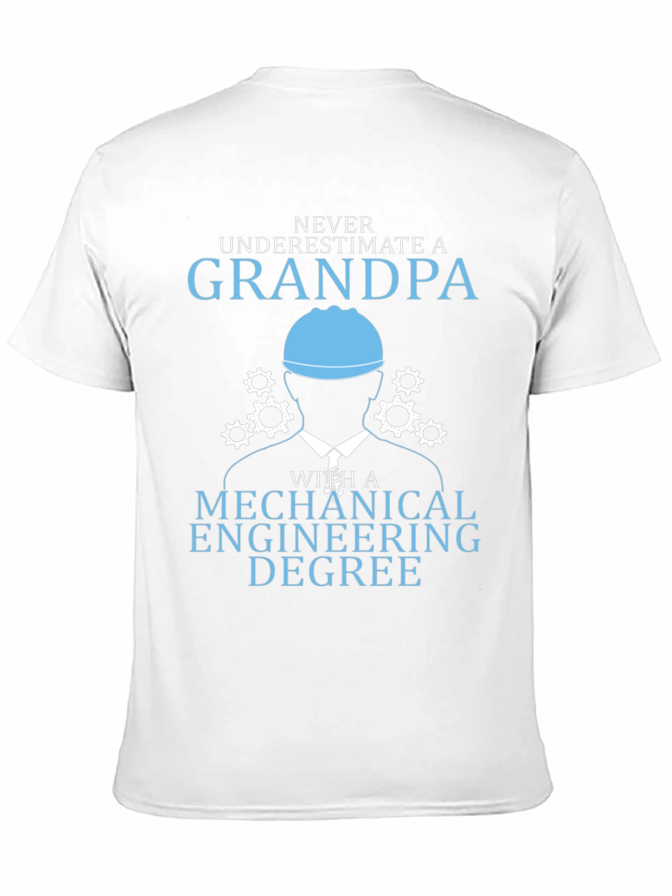 Black Mechanical Engineering Grandpa T-Shirt view 11