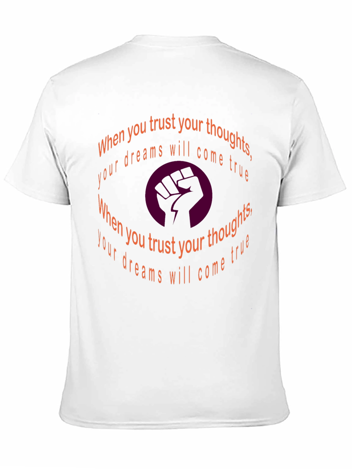 Black Trust Your Thoughts T-Shirt view 11