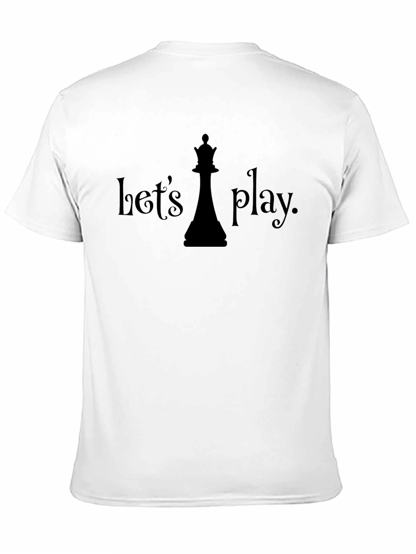 Black Let's Play Chess Queen Graphic Tee - Black Cotton view 11