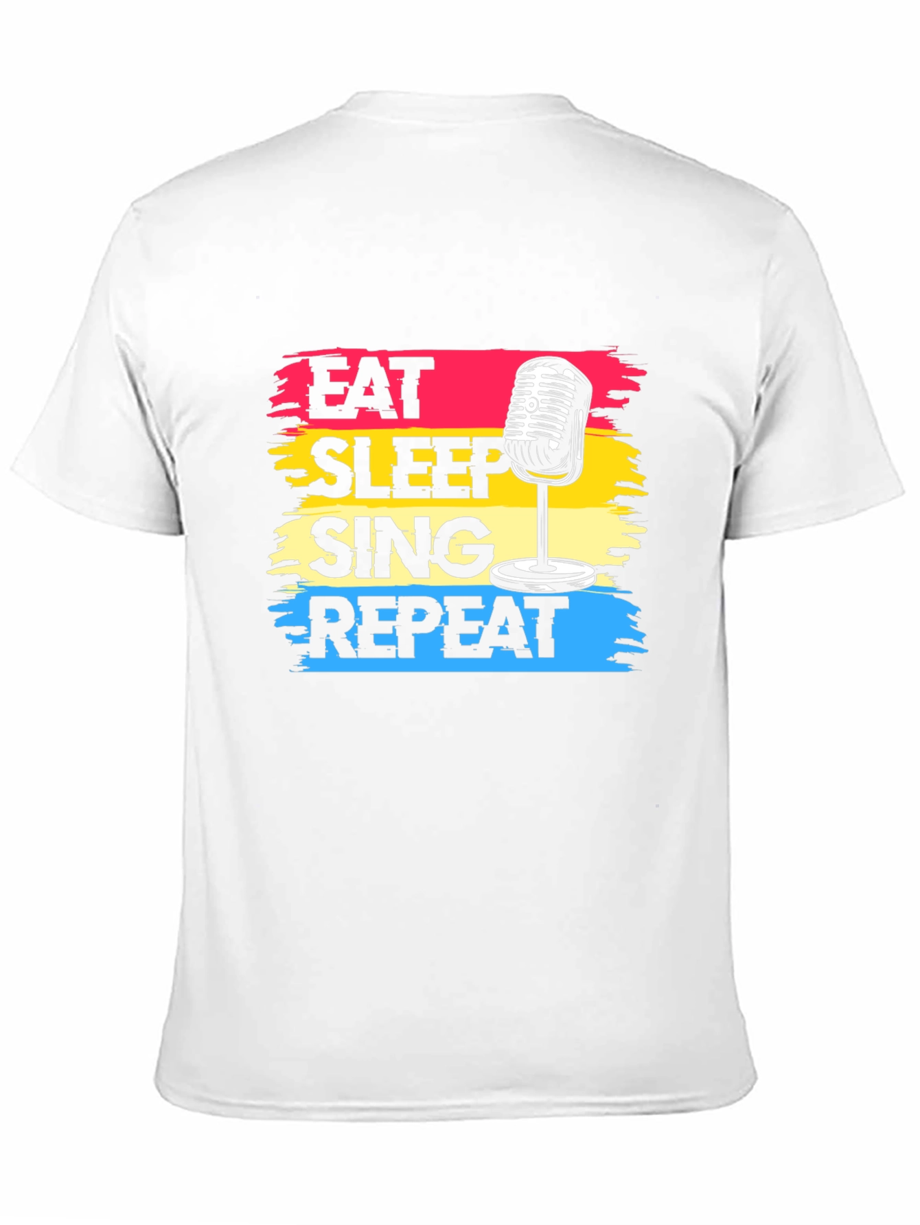 Black Eat Sleep Sing Repeat Black Graphic Tee view 11