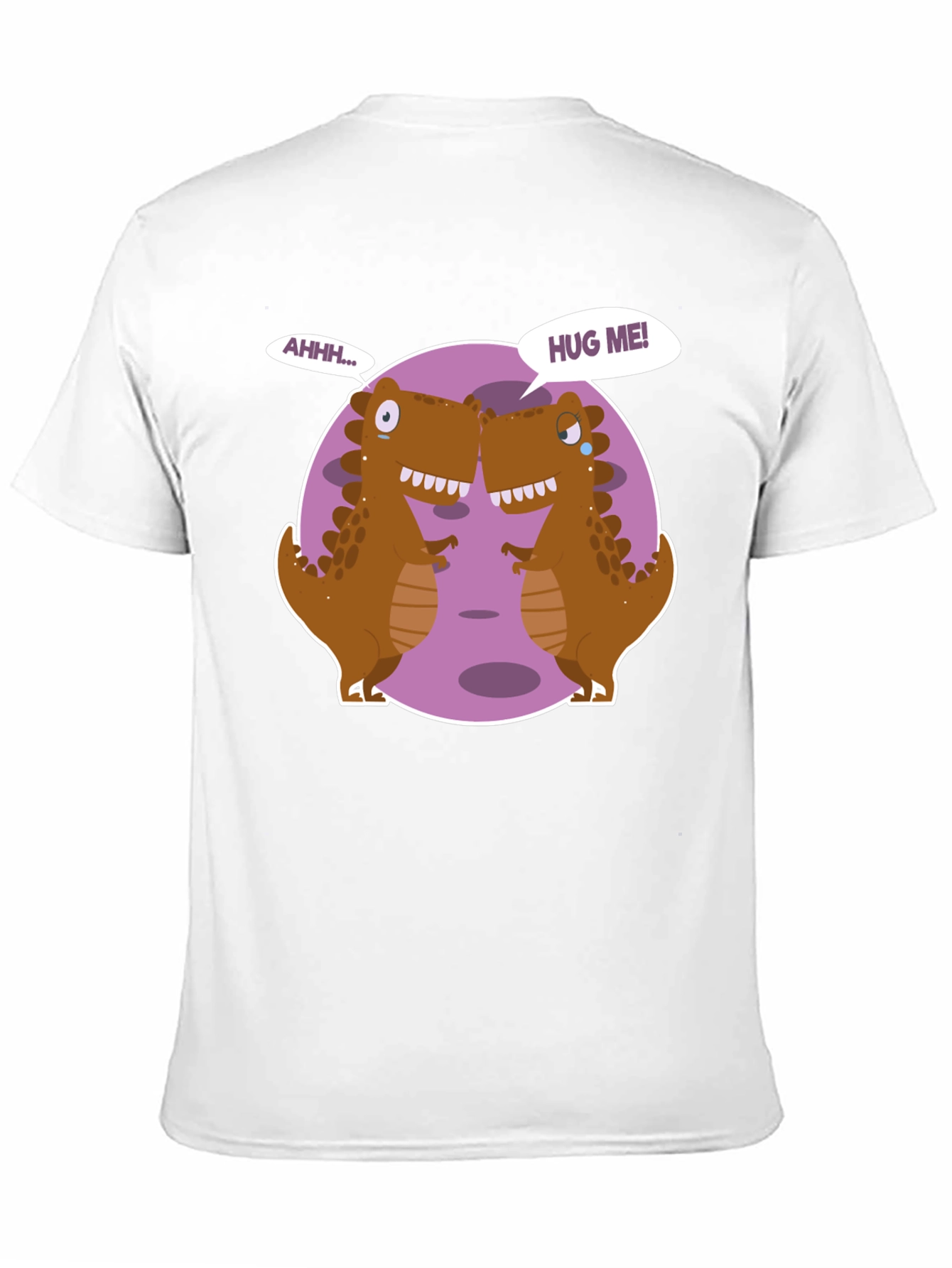 Black Dino Hugs Graphic Tee - Funny T-Rex T-Shirt view 11
