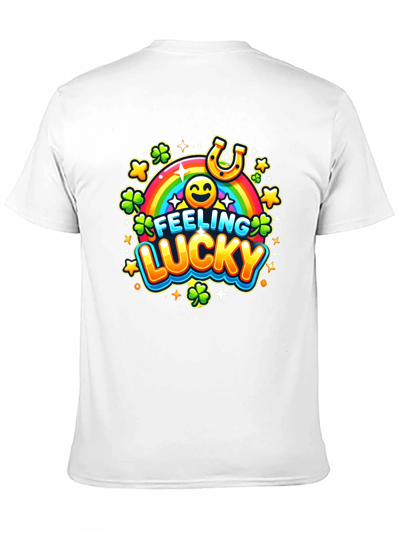 Black Feeling Lucky St. Patrick's Day Black T-Shirt view 11