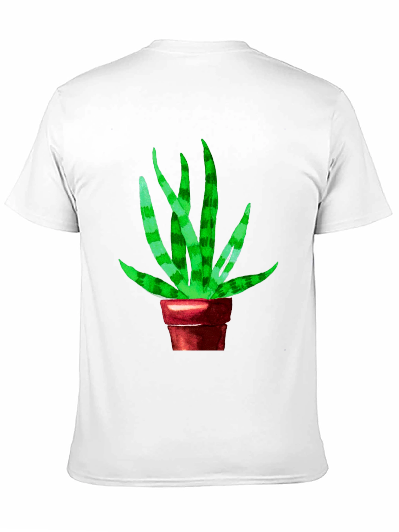 Black Unique Snake Plant Graphic Tee - Black Cotton Blend view 11