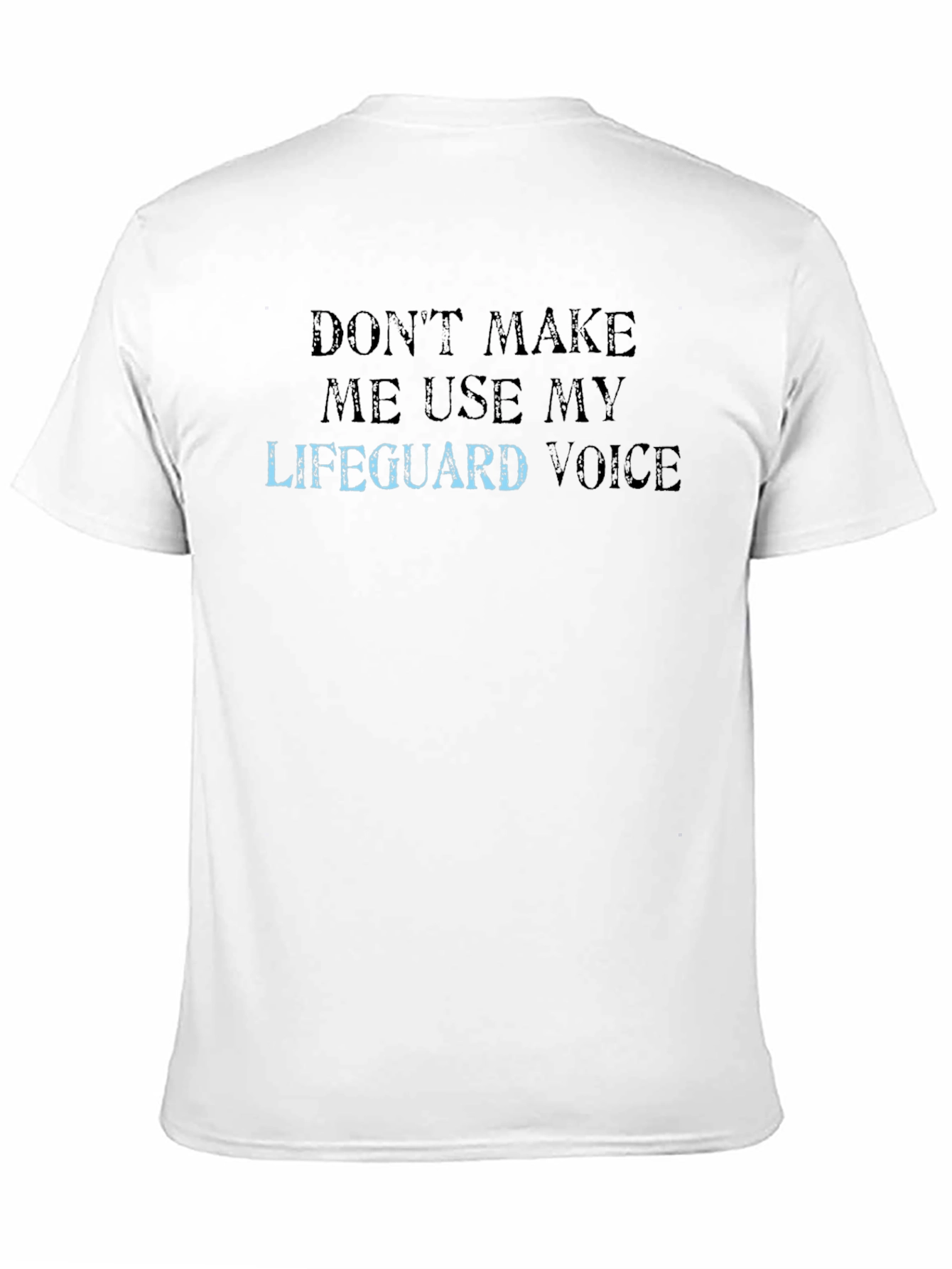 Black Lifeguard Voice Graphic Tee - Funny Slogan T-Shirt view 11