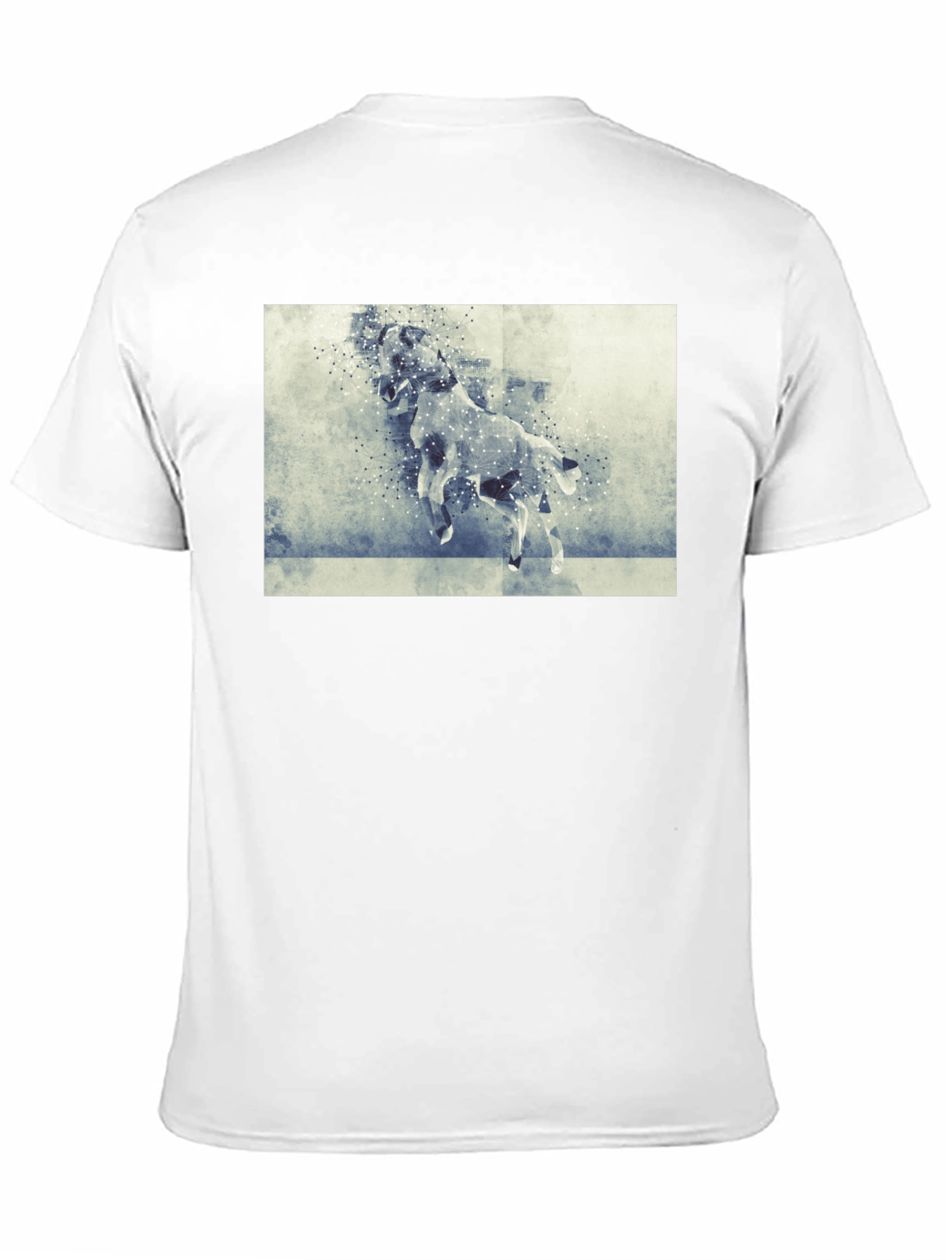 Black Abstract Horse Graphic Tee - Black Cotton Comfort view 11