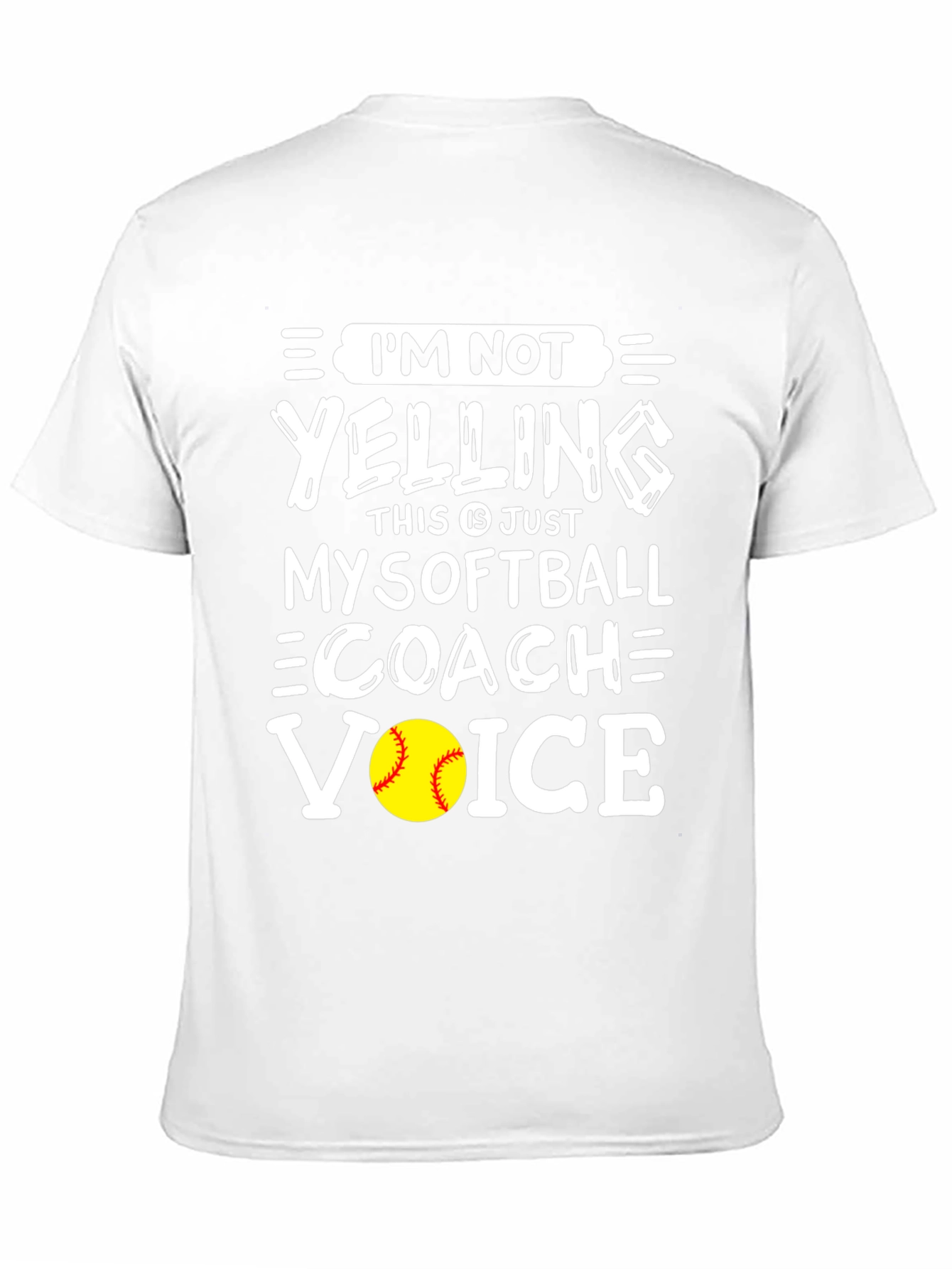 Black Softball Coach Voice T-Shirt - Funny Slogan Tee view 11