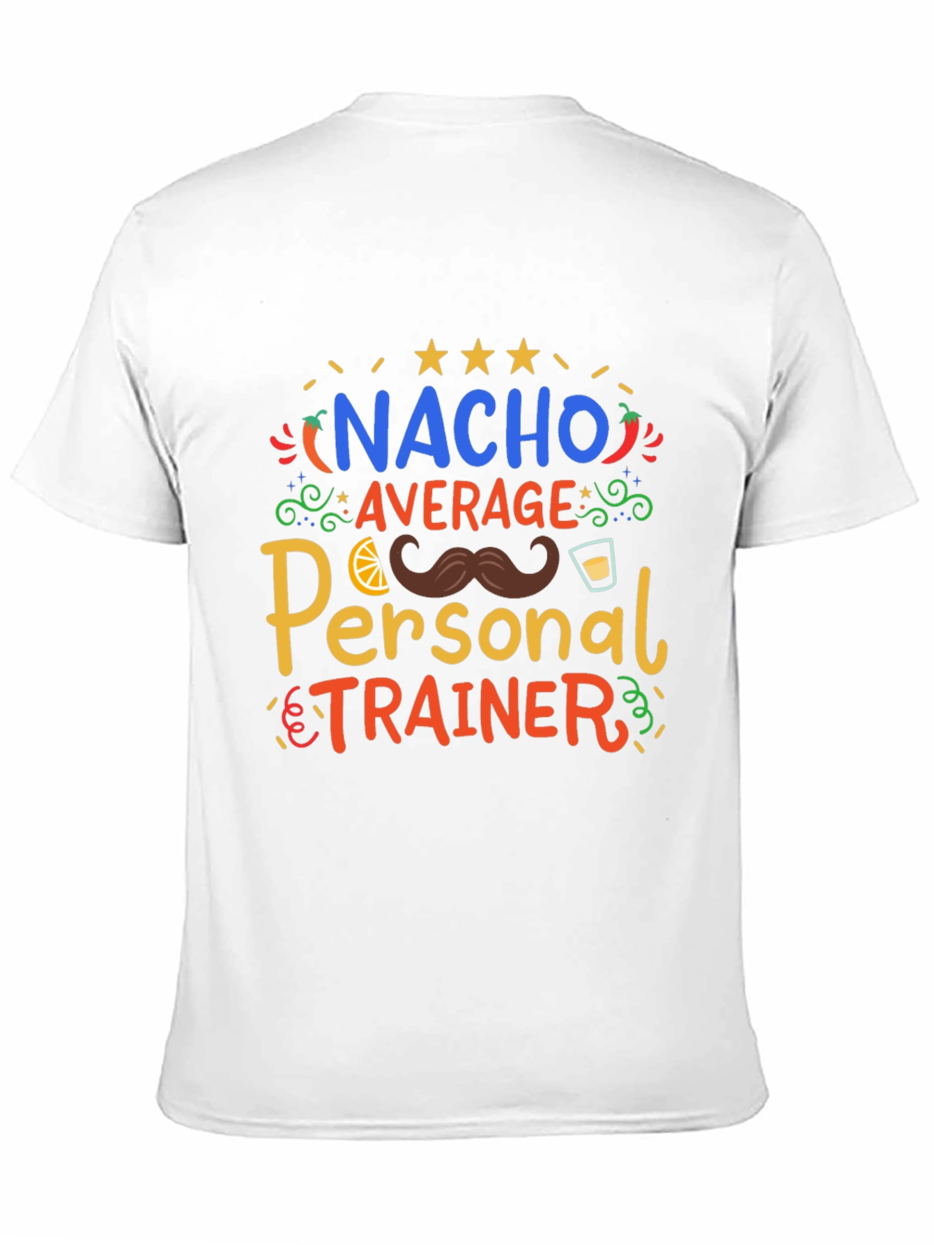 Black Nacho Average Personal Trainer T-Shirt view 11
