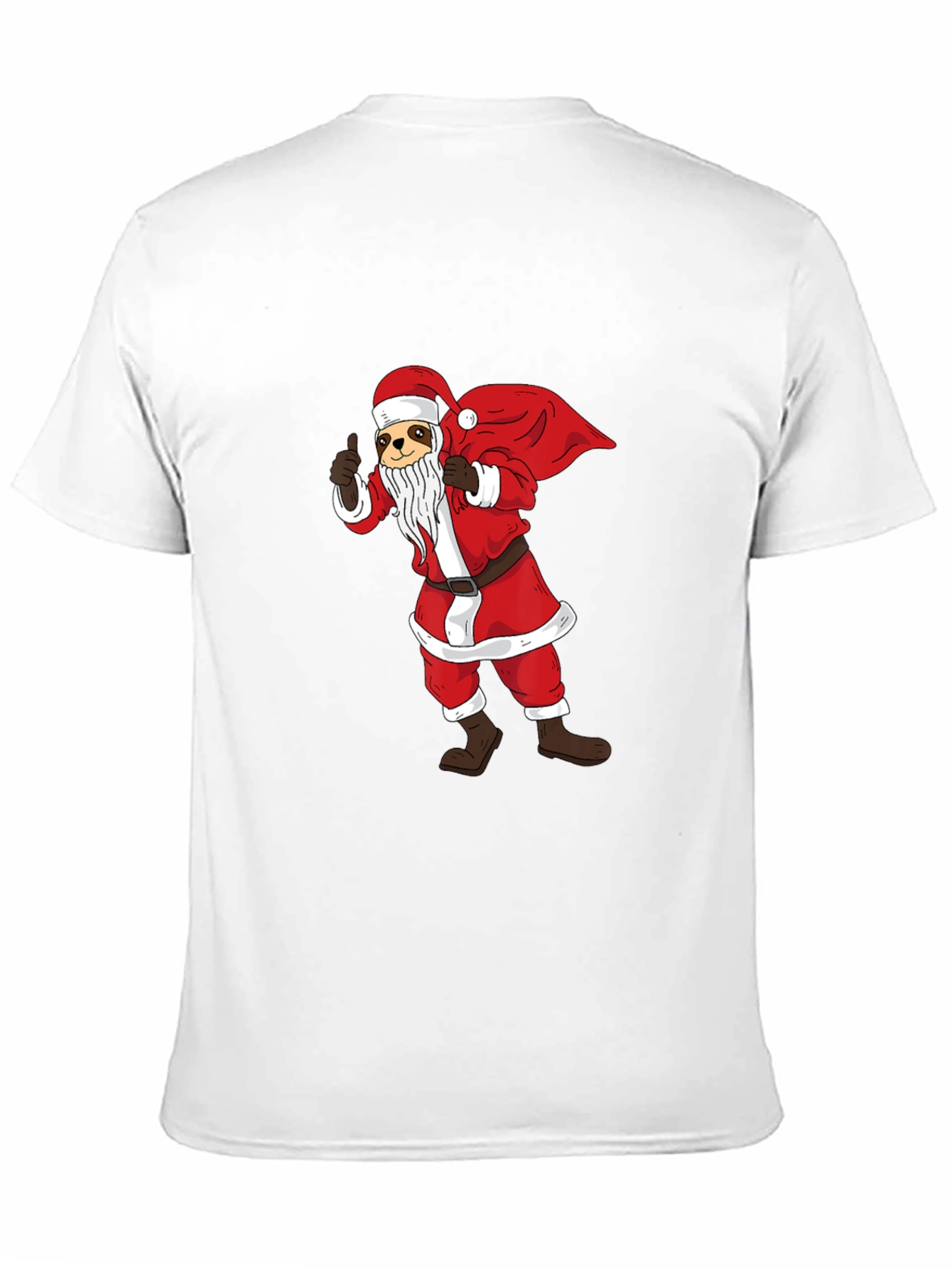 Black Santa Sloth Graphic T-Shirt - Holiday Cheer view 11