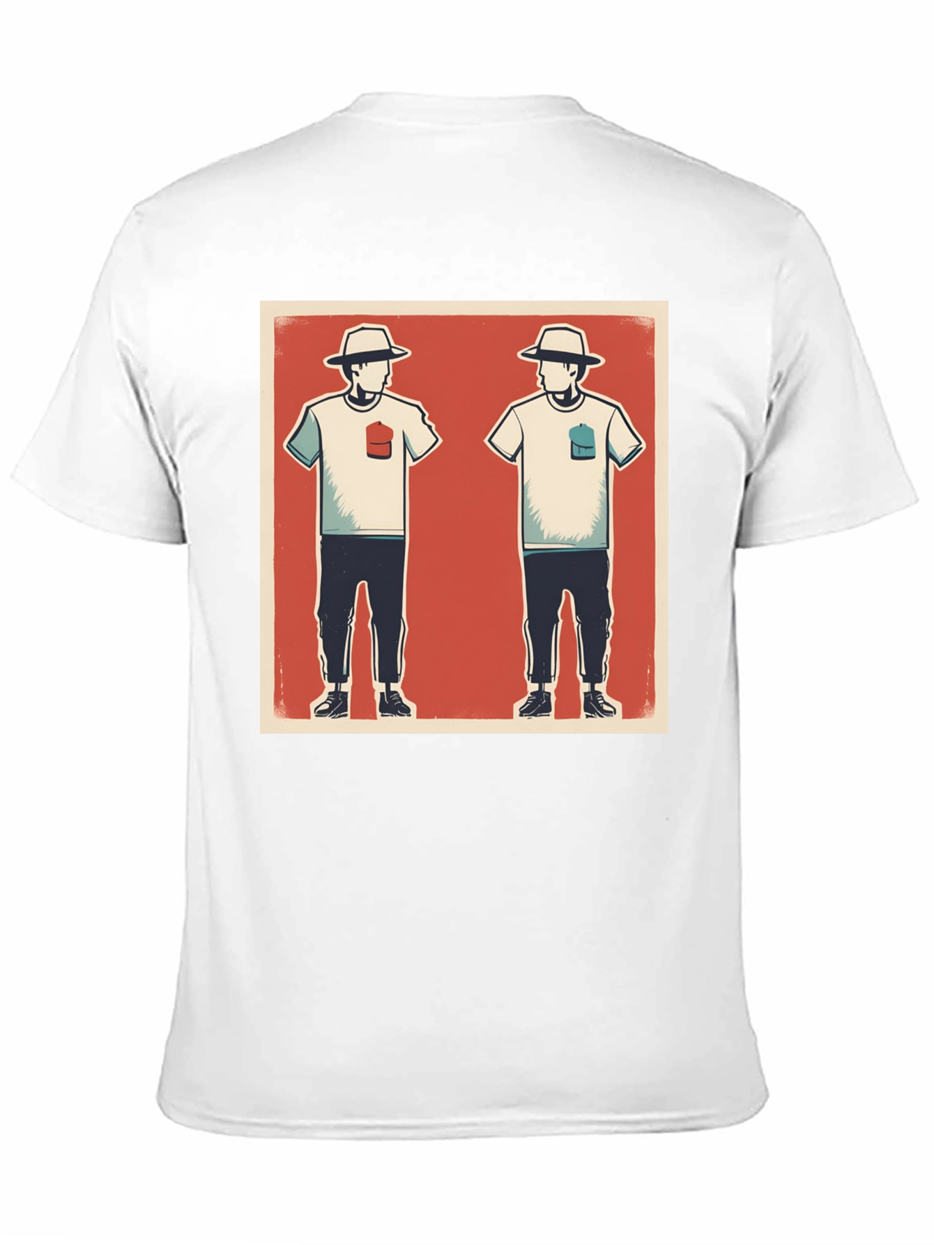 Black Retro Graphic T-Shirt with Illustrated Design view 11