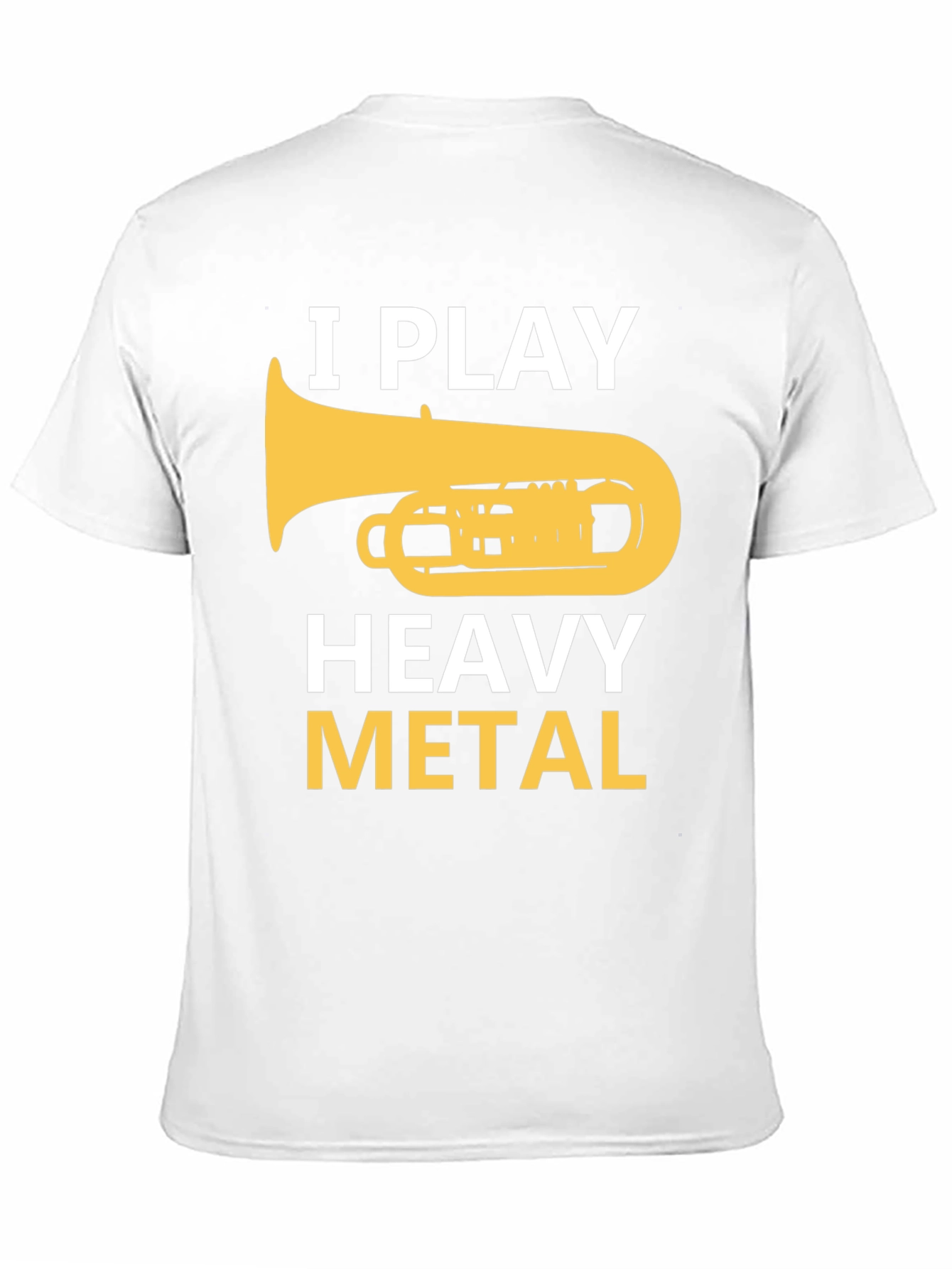 Black I Play Heavy Metal Tuba Funny Musician T-Shirt view 11