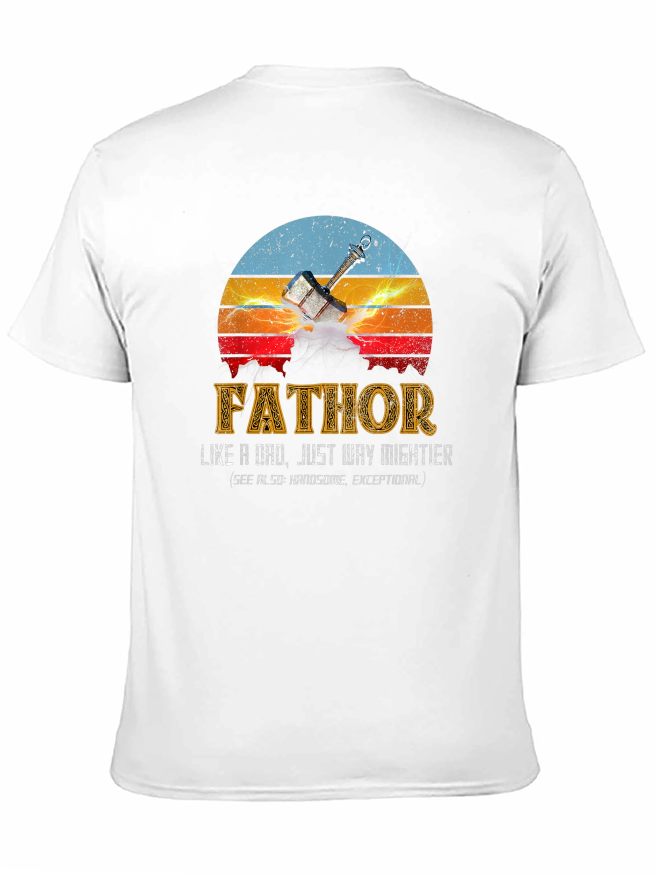 Black Fathor Like a Dad T-Shirt view 11