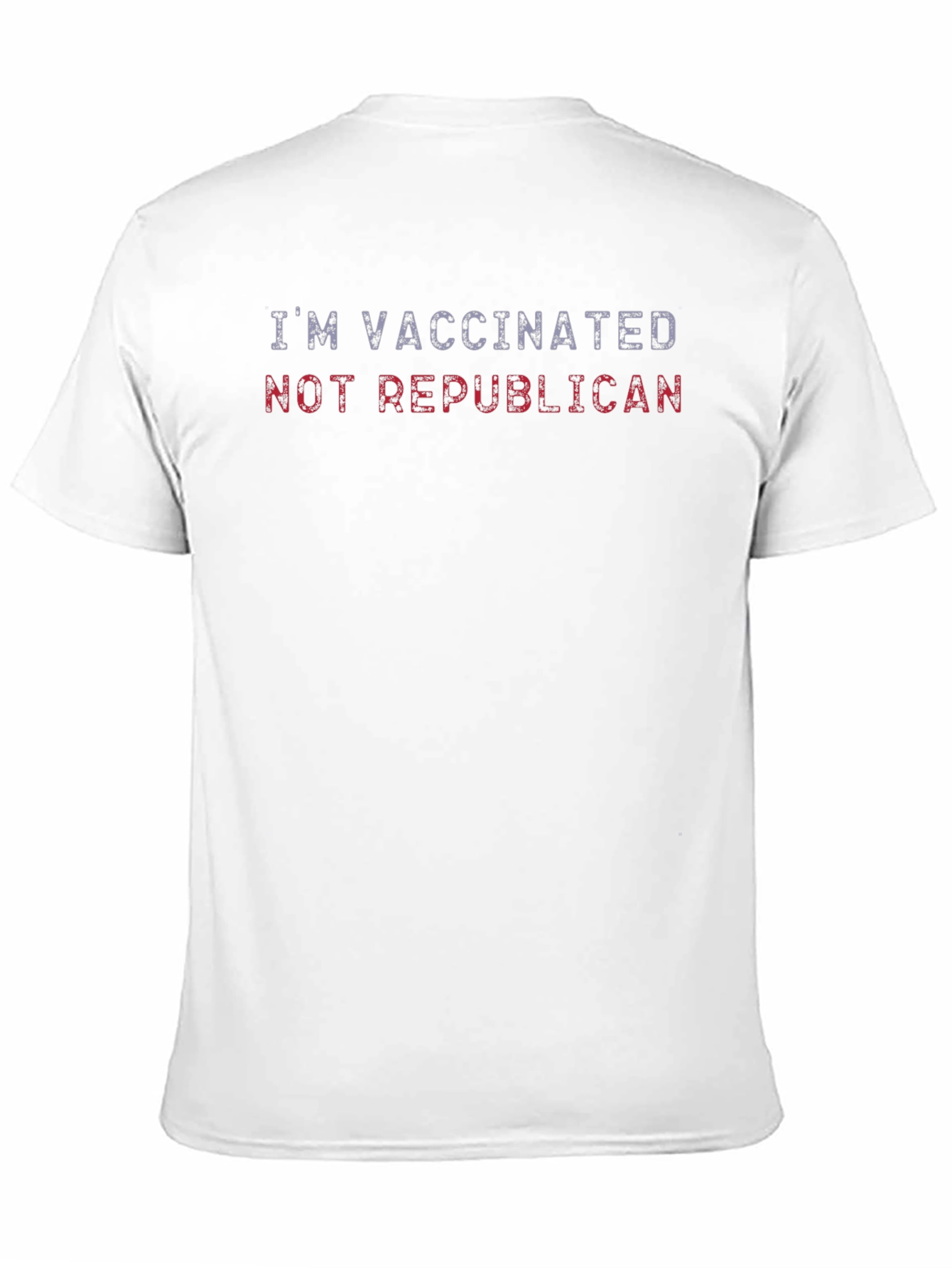 Black Vaccinated Not Republican Graphic Tee view 11
