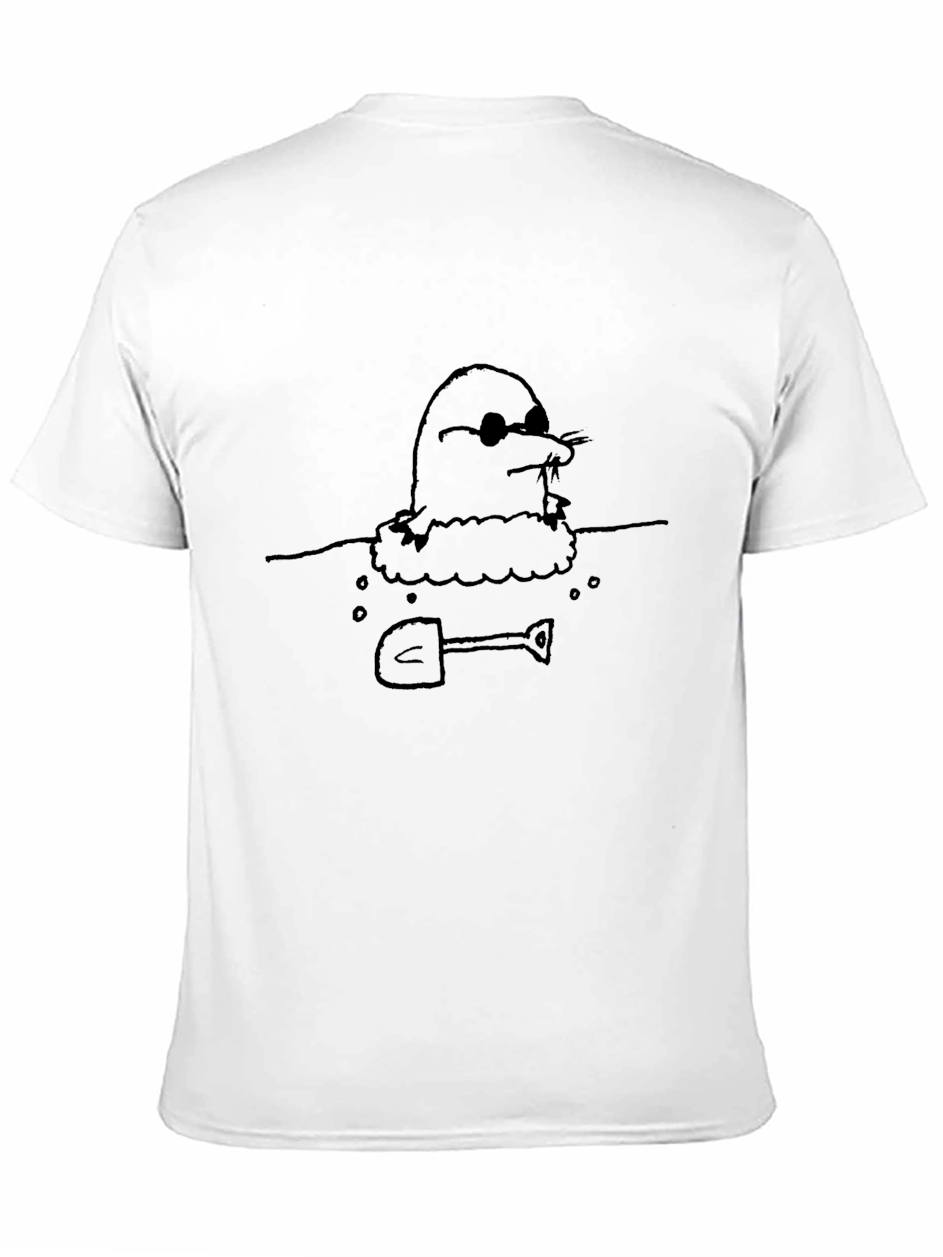 Black Cool Mole T-Shirt - Funny Cartoon Tee view 11