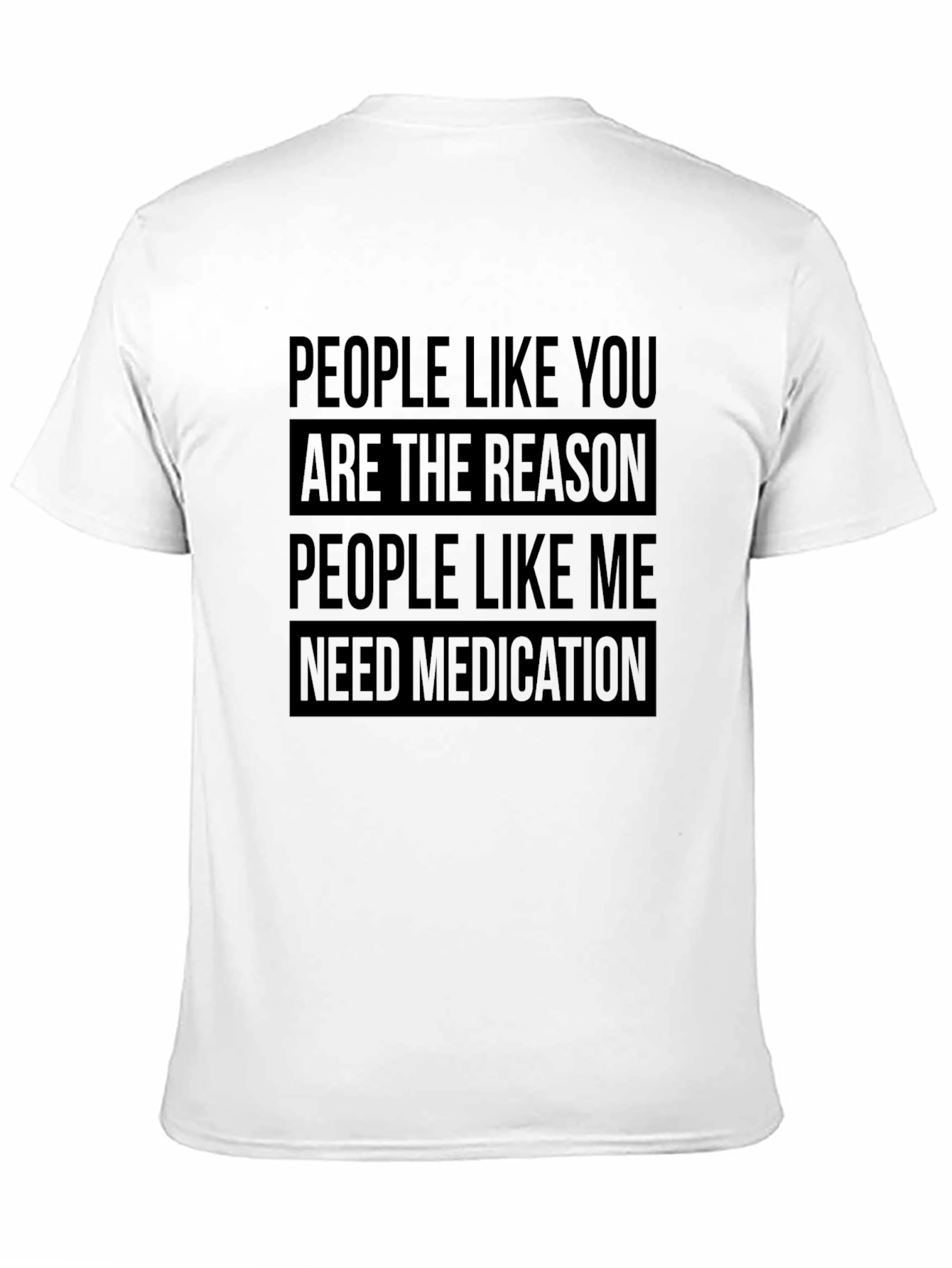 Black Humorous 'Medication' Graphic T-Shirt view 11