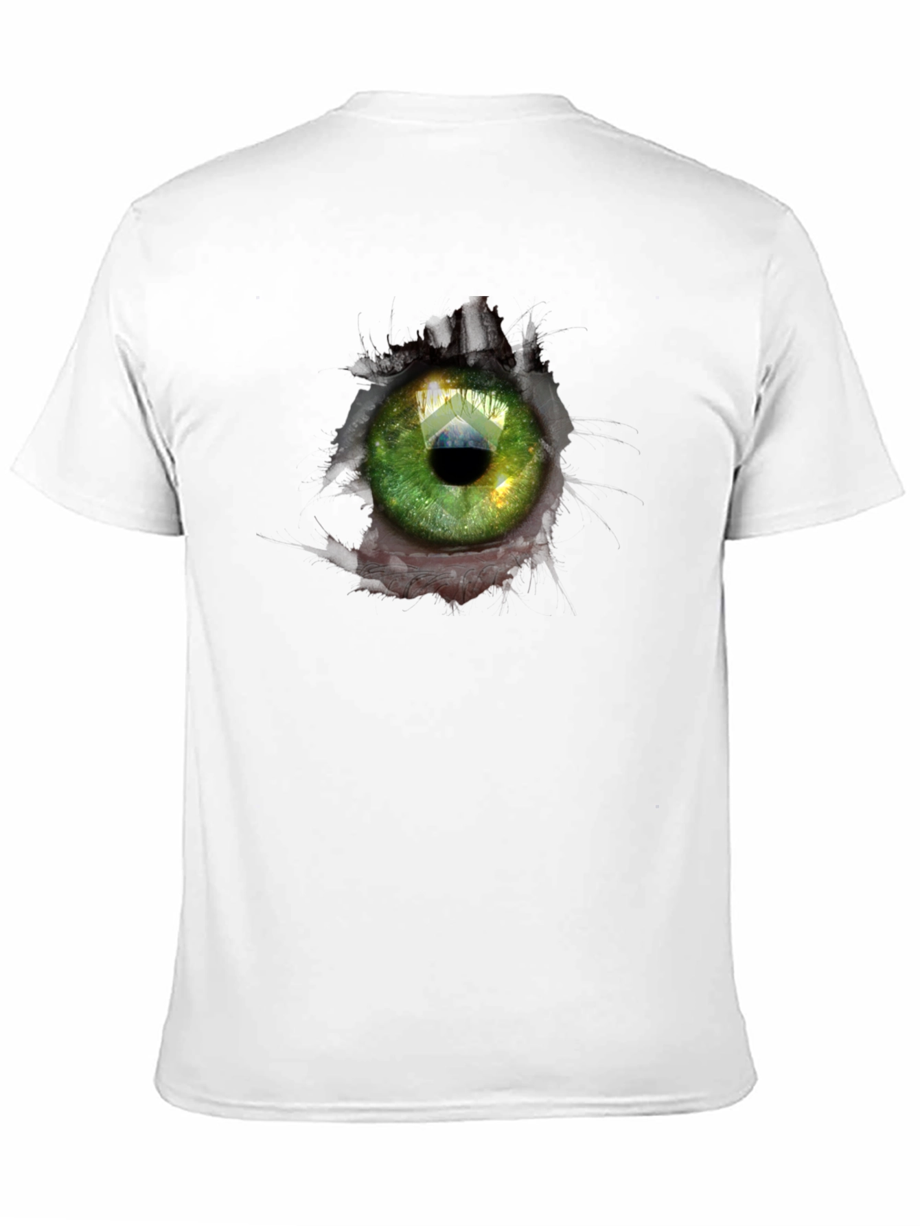 Black Surreal Eye Graphic Black T-Shirt view 11