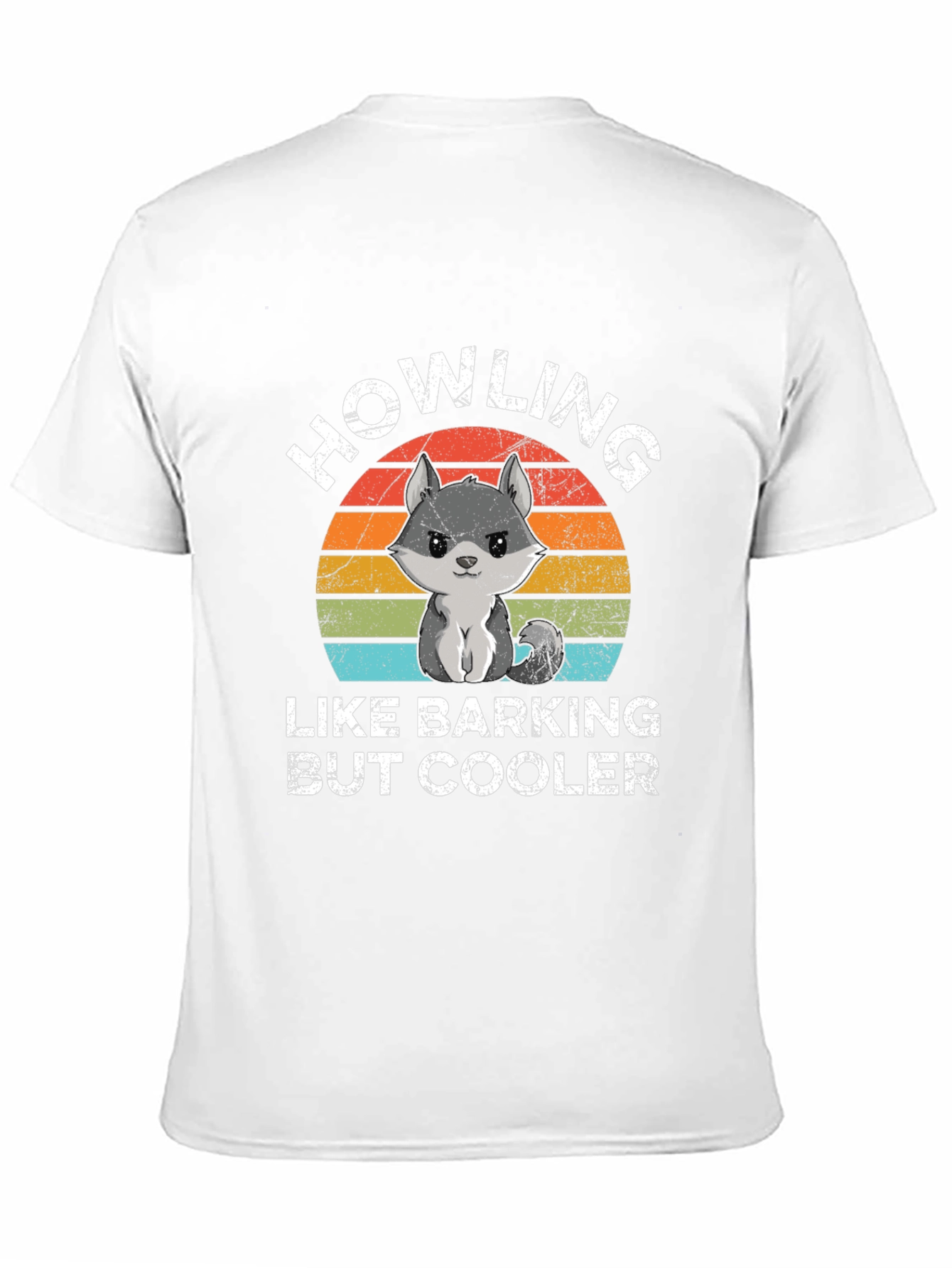Black Howling Like Barking But Cooler T-Shirt view 11