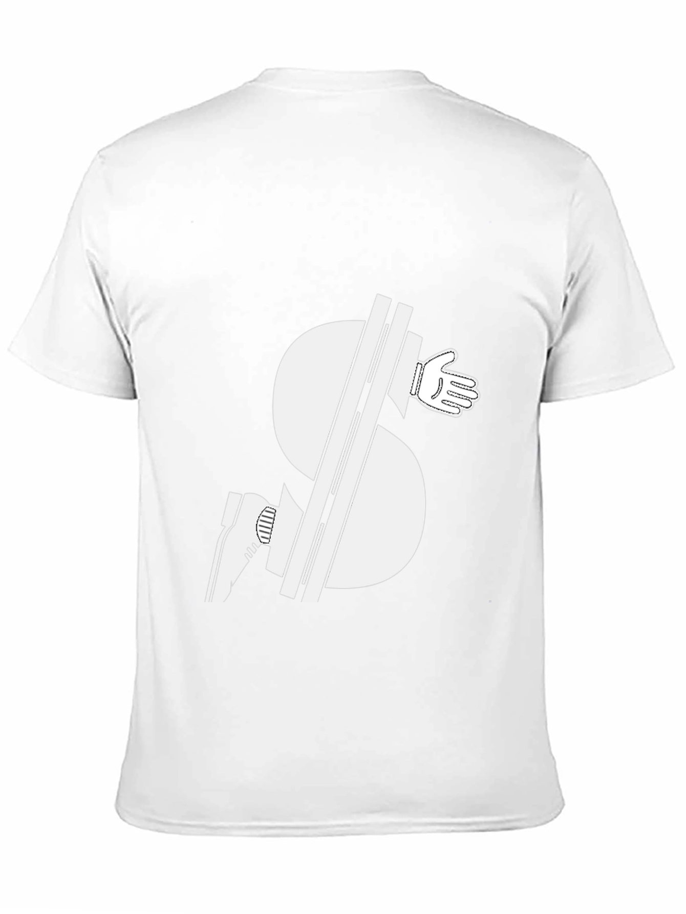 Black Novelty Black T-Shirt: Dollar Sign Handshake Graphic view 11