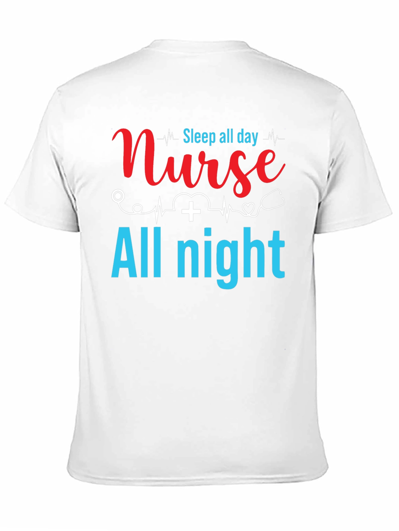 Black Nurse Sleep All Day T-Shirt view 11