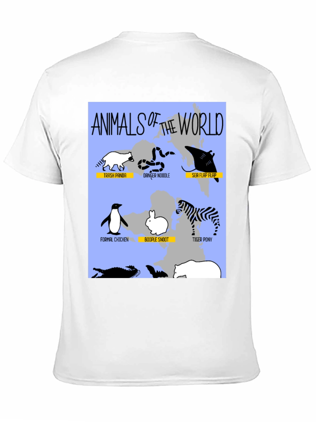 Black Animals of the World Graphic T-Shirt view 11