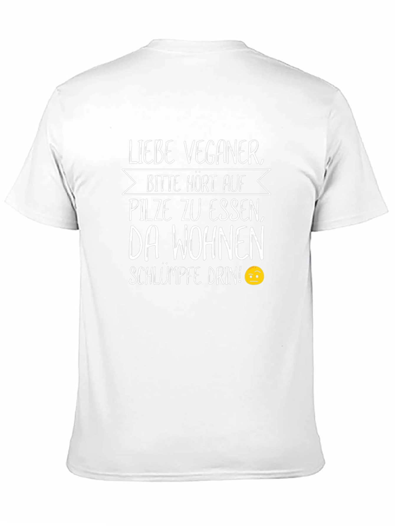 Black Vegan Humor T-Shirt: Smurfs Live in Mushrooms view 11