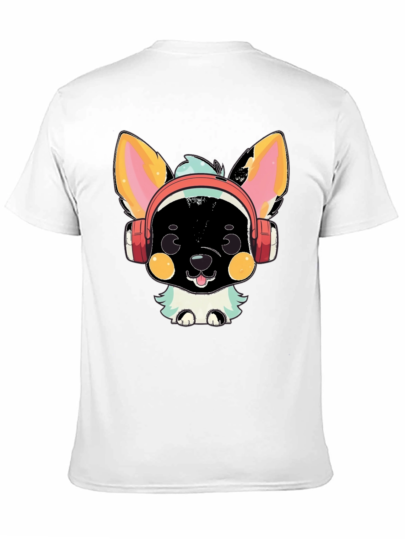 Black Cool Canine Beats T-Shirt view 11