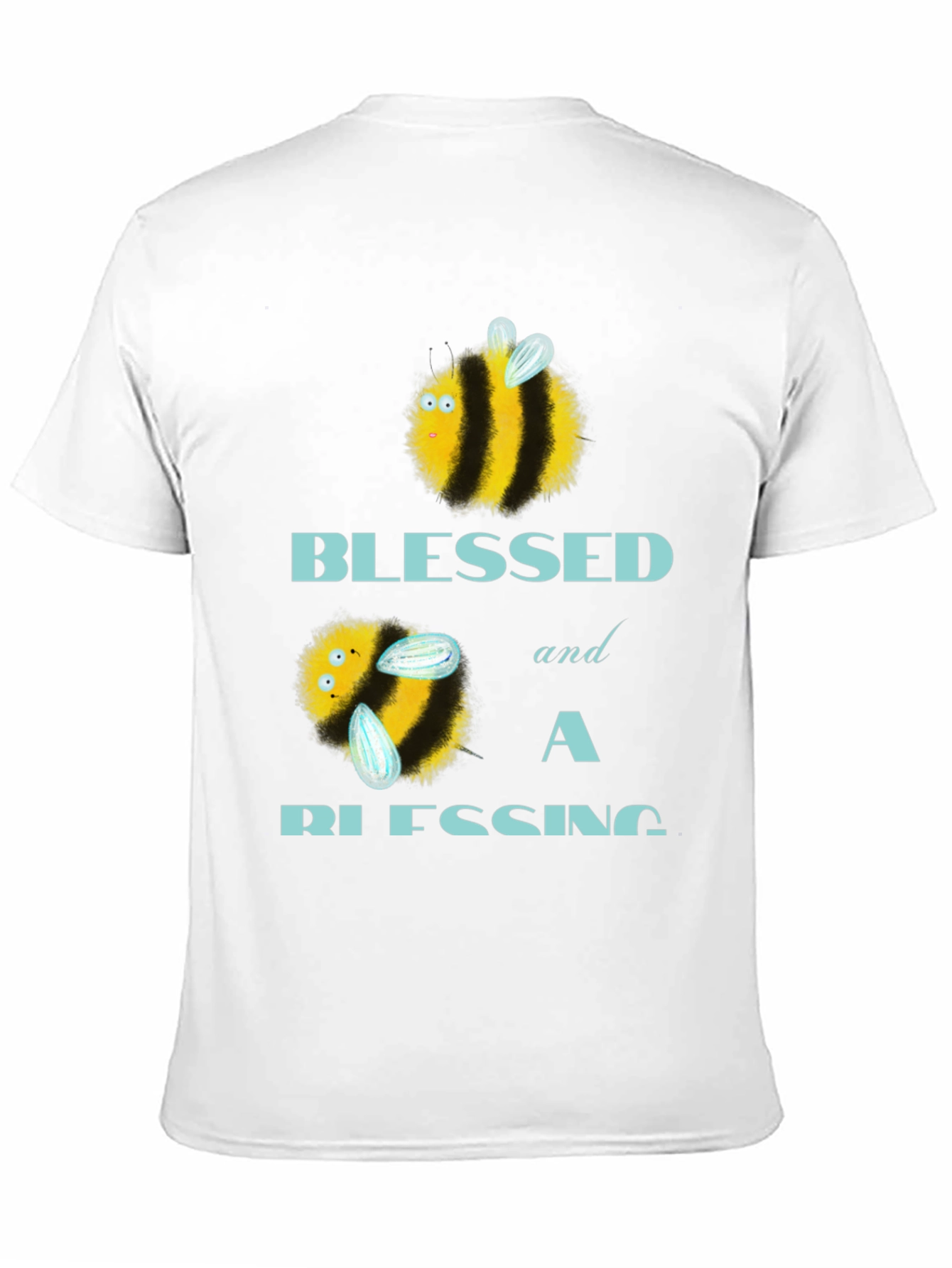 Black Blessed Bee T-Shirt - Cute Graphic Tee view 11