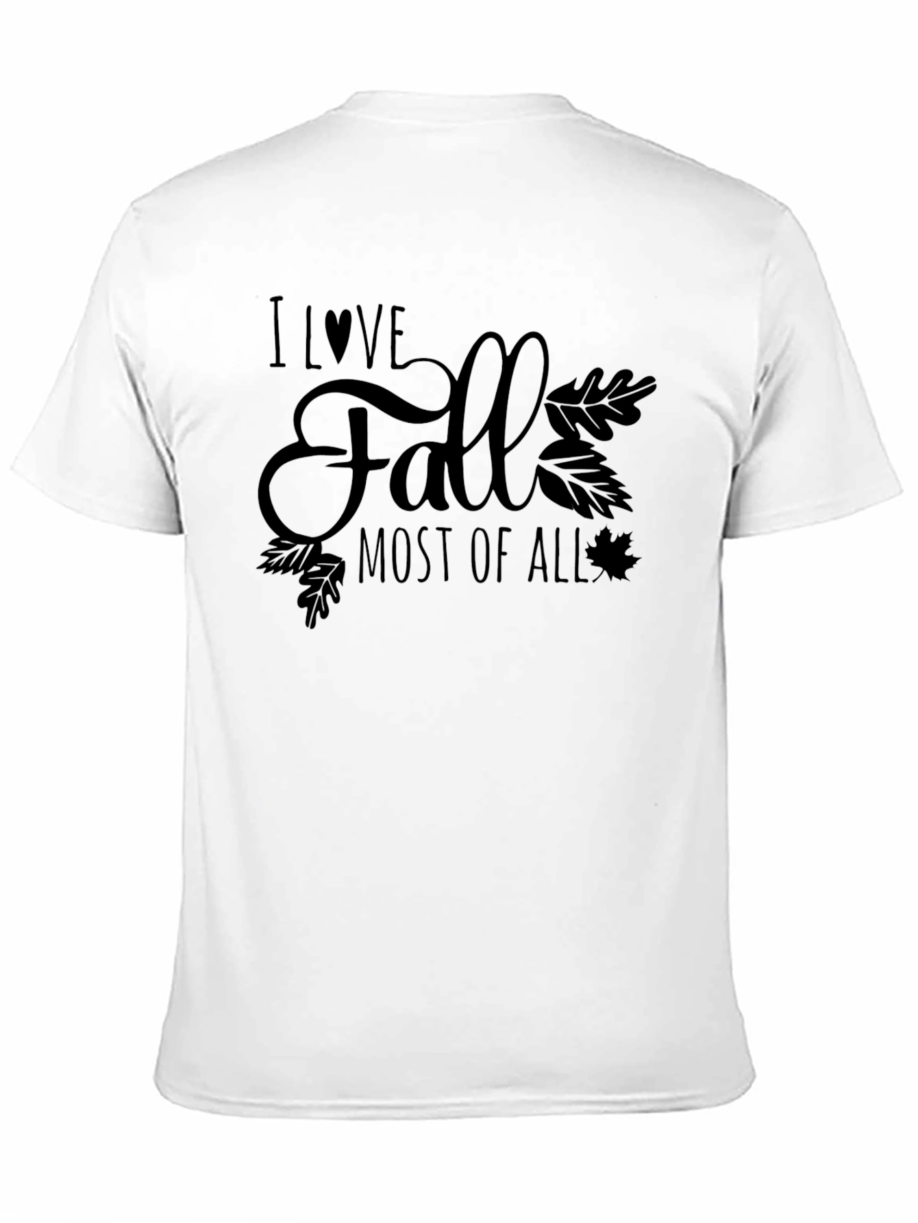 Black I Love Fall Most of All Black Graphic Tee view 11